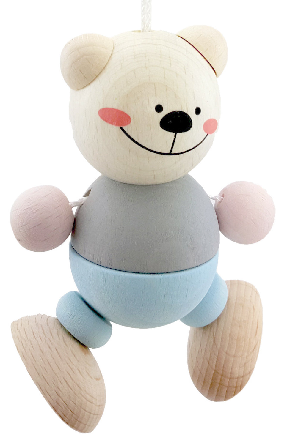 Clip - Wooden Figure - Bear Natural