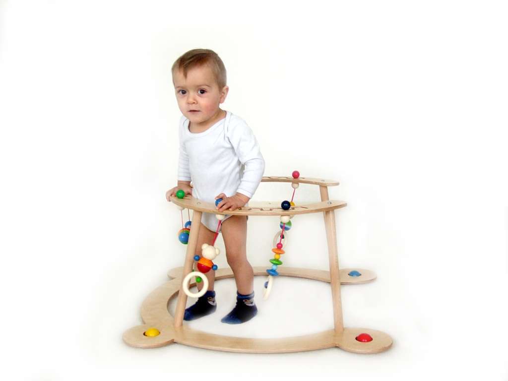 Wooden Baby Activity Gym & Walker - Bear Henry