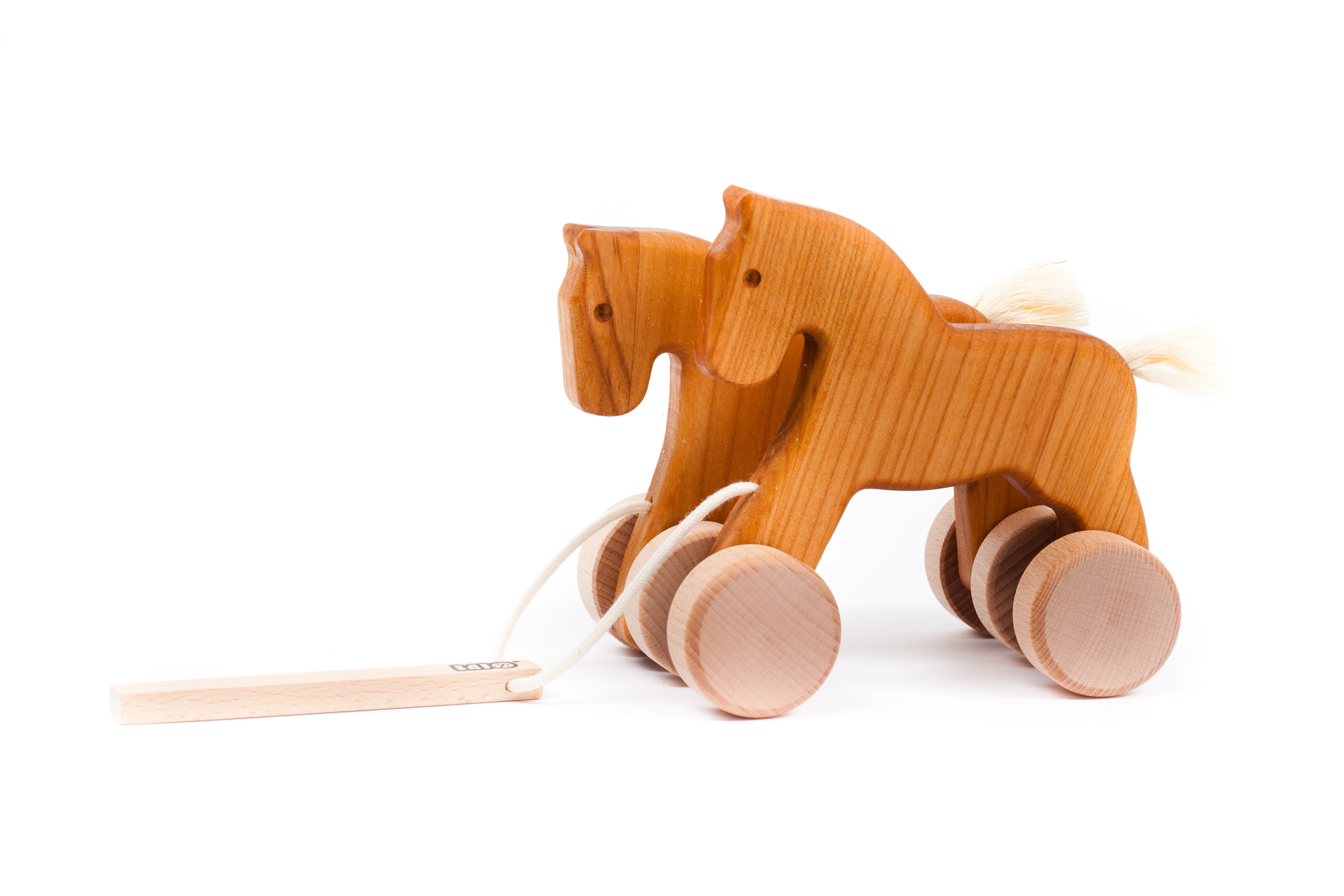 Pull-Along - Jumping Wooden Horses