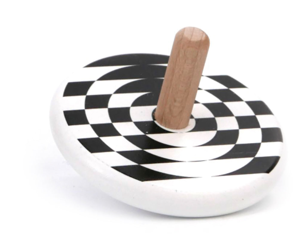 Wooden Spinning Top - Latern Pattern