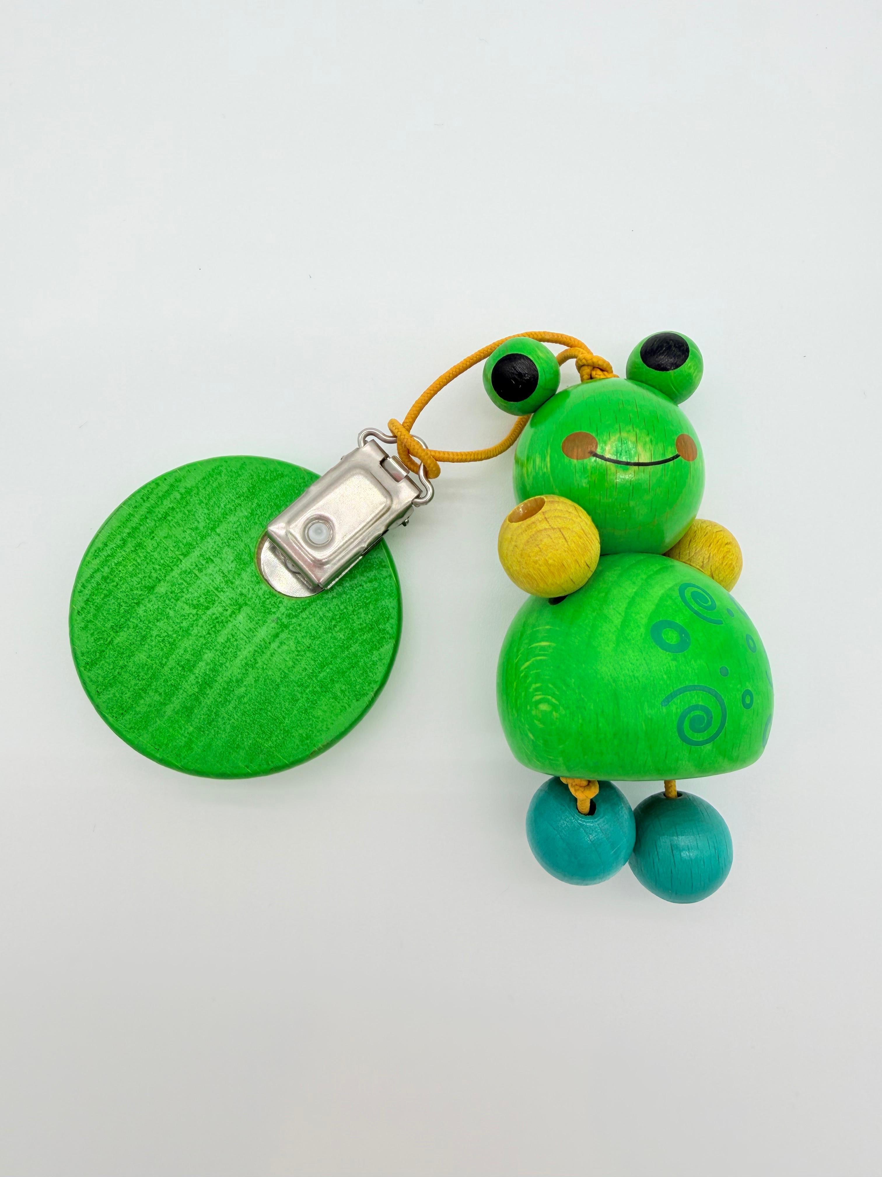 Clip - Wooden Figure - Frog Toni