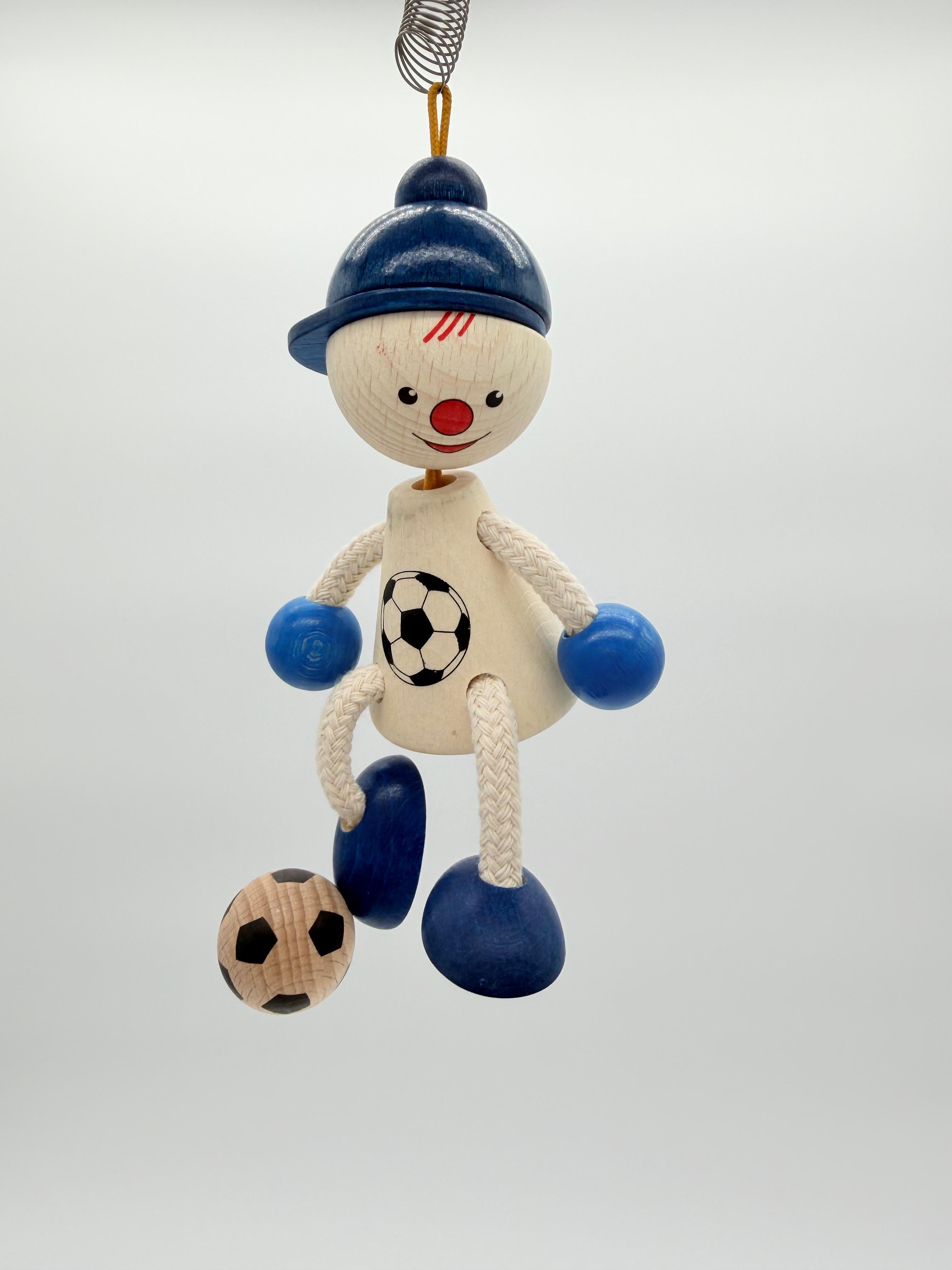 Wooden Swinging Figure - Soccer Player