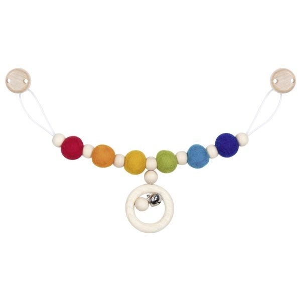 Baby Pram/Buggy Chain - Rainbow with Bell
