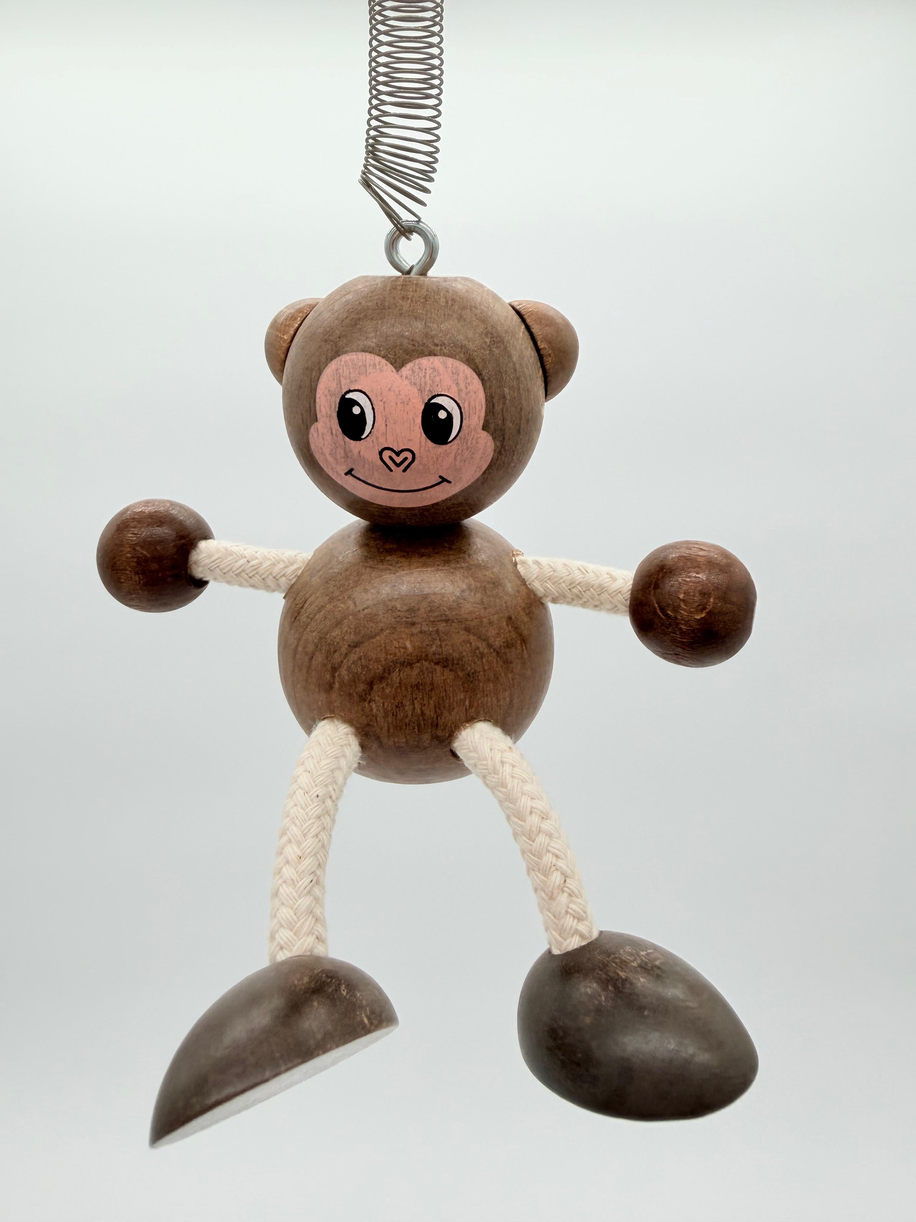 Wooden Swinging Figure - Monkey