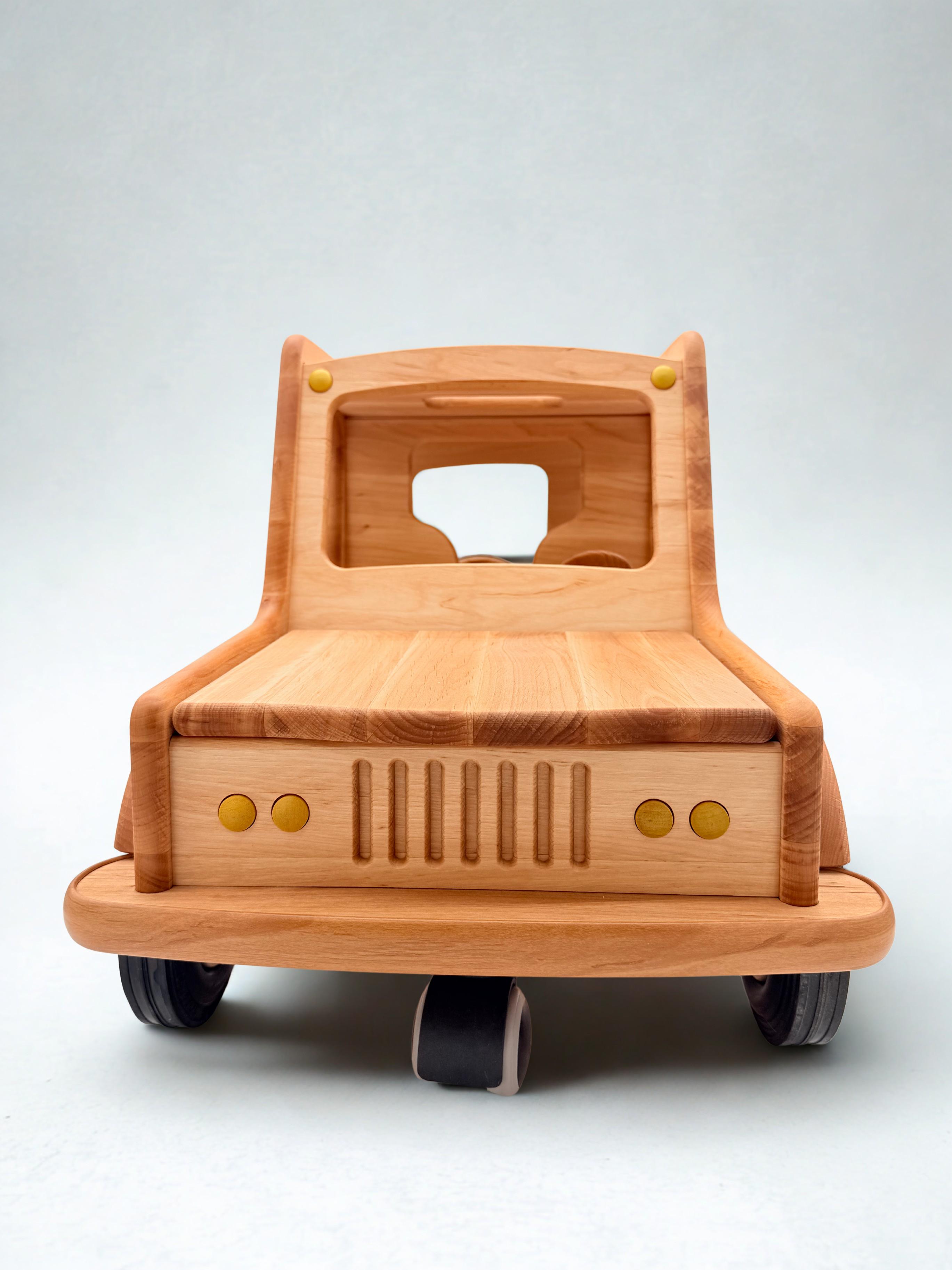 Large Wooden Off-Road Car