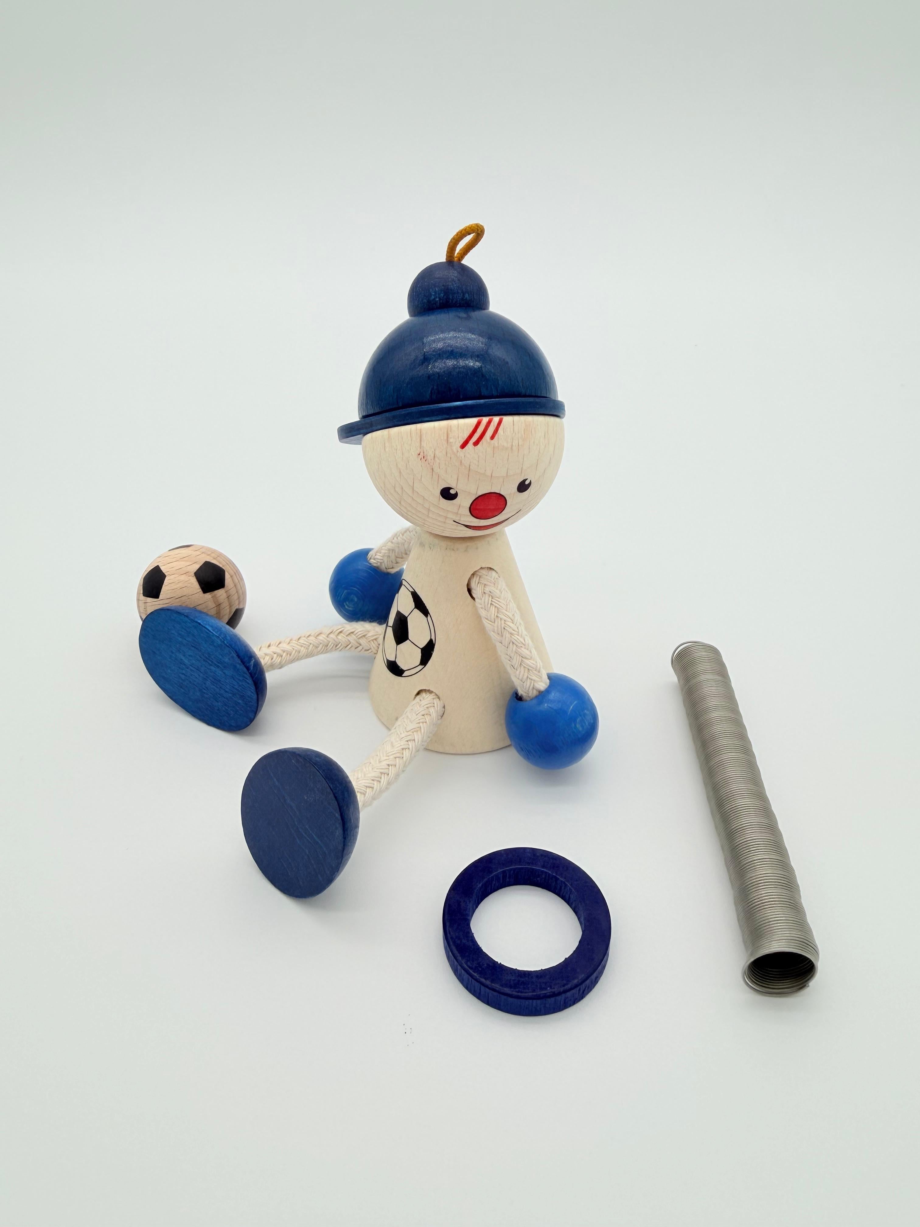 Wooden Swinging Figure - Soccer Player