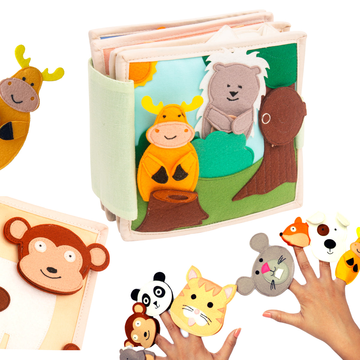 Mini Quiet Book - Animal Friends