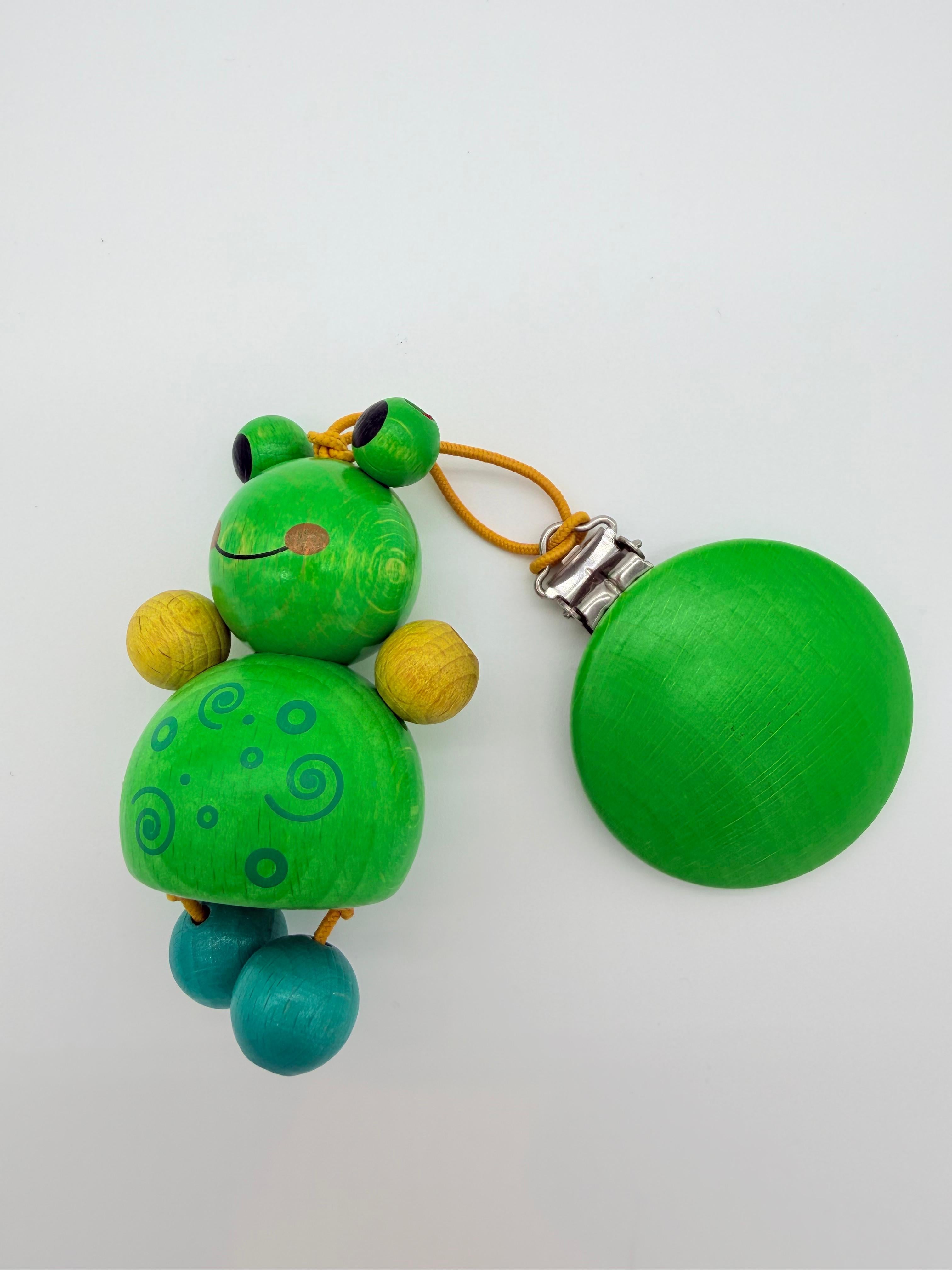 Clip - Wooden Figure - Frog Toni