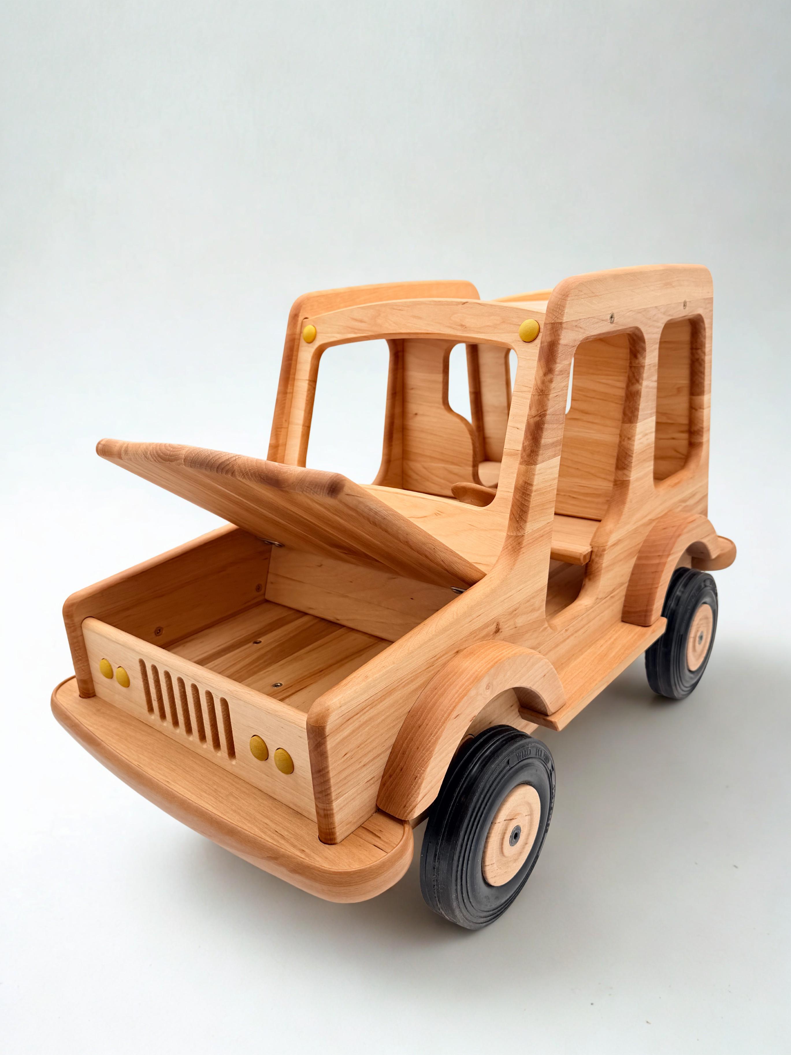 Large Wooden Off-Road Car