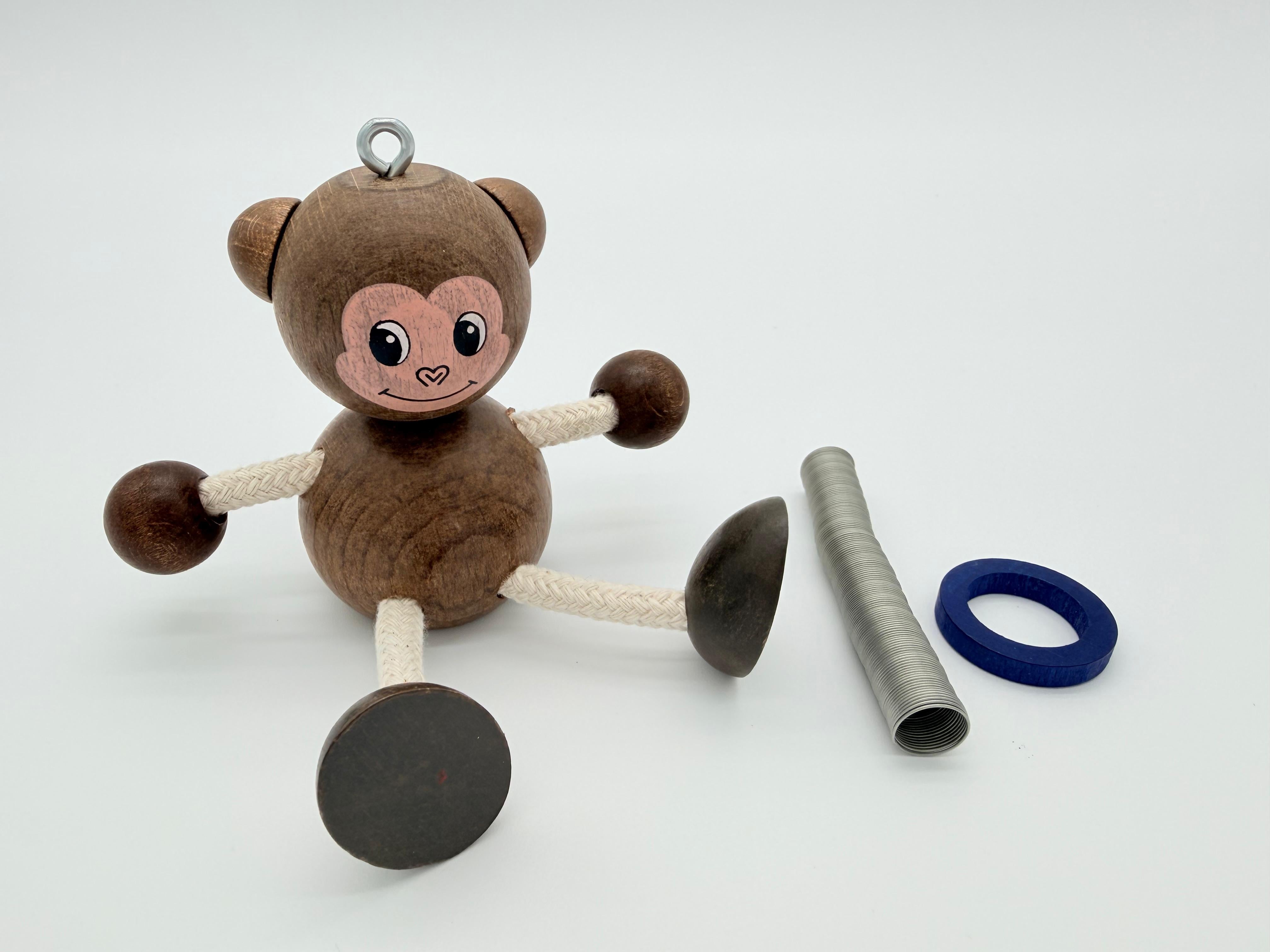 Wooden Swinging Figure - Monkey