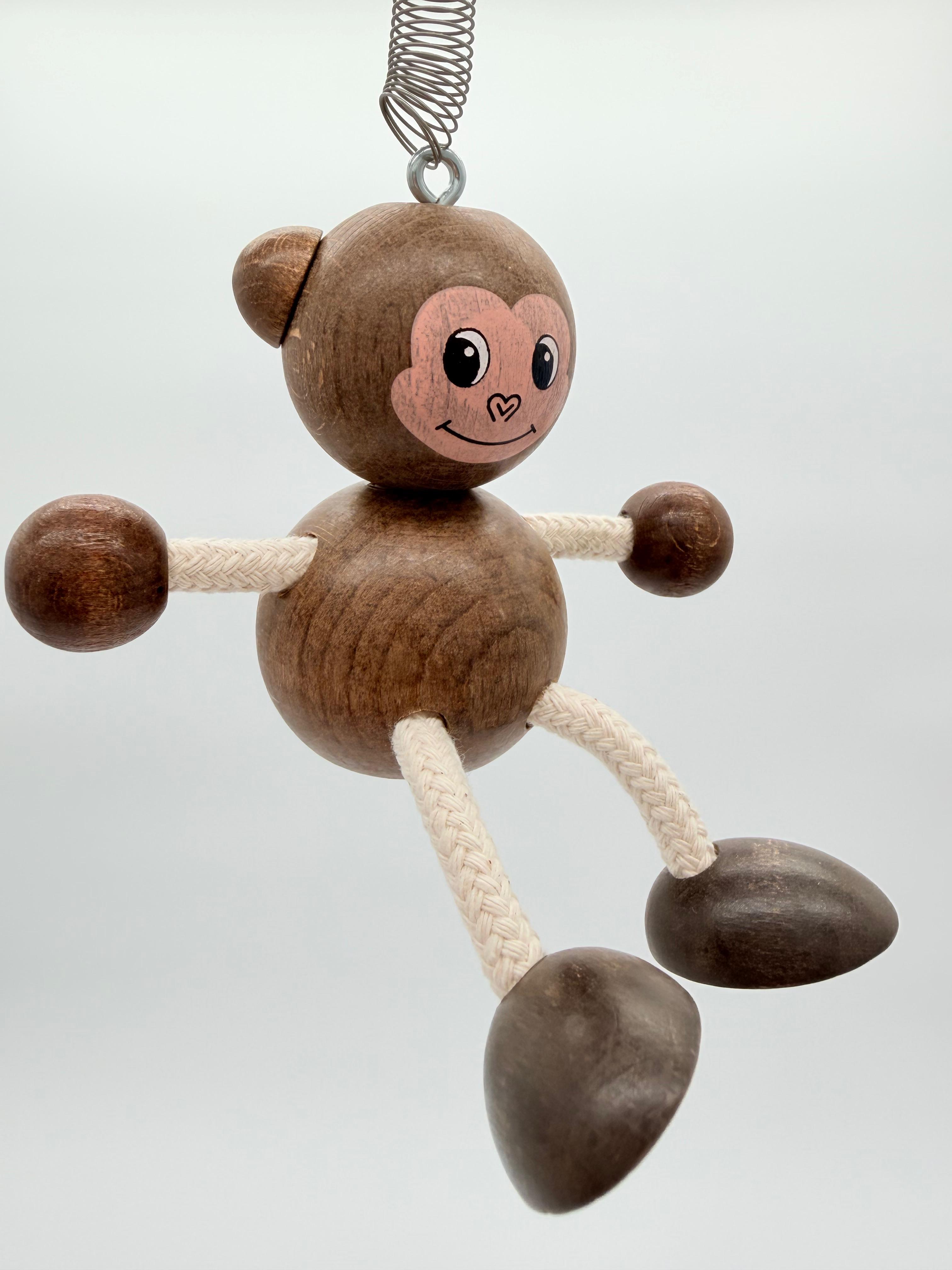 Wooden Swinging Figure - Monkey