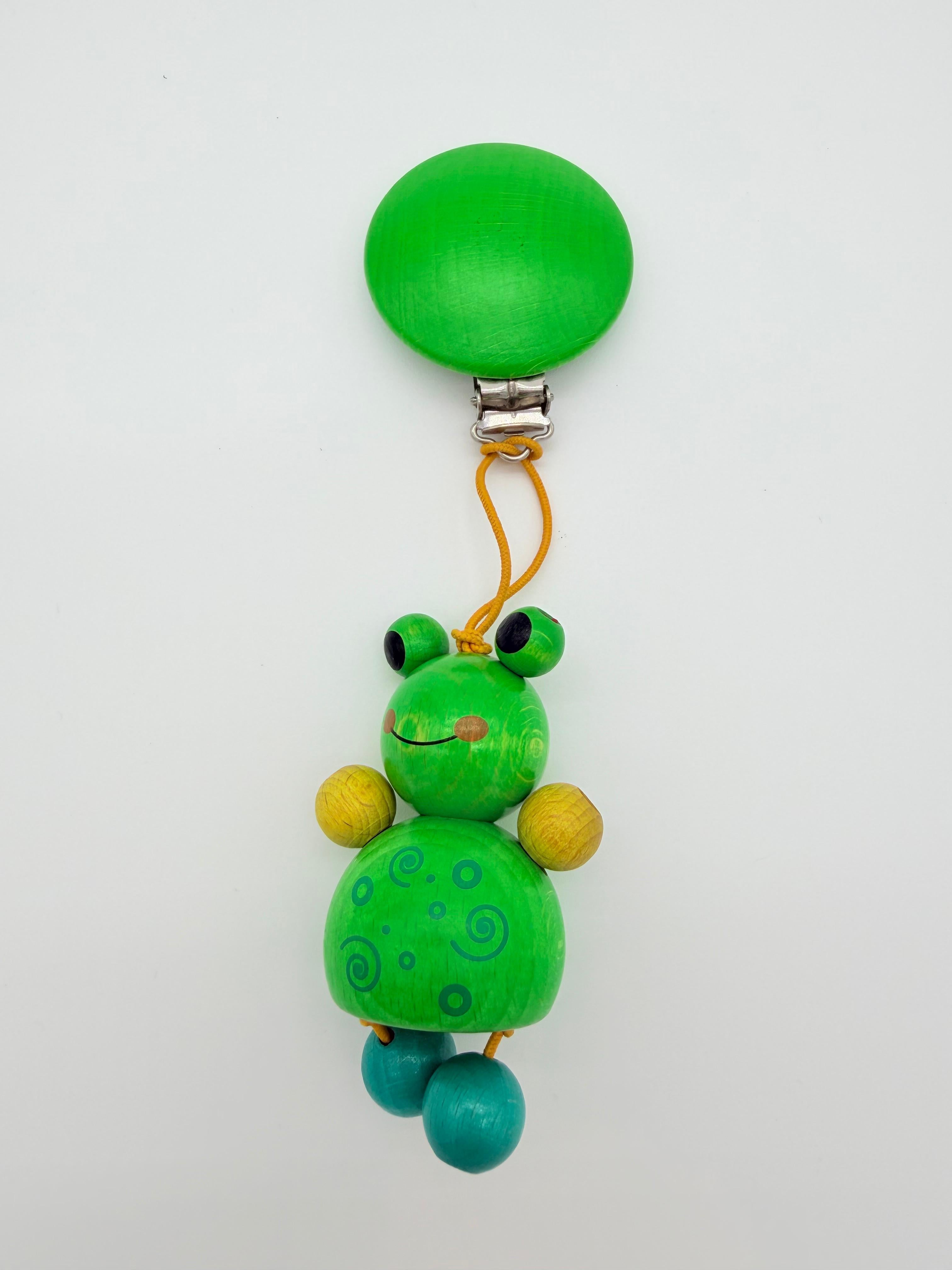 Clip - Wooden Figure - Frog Toni