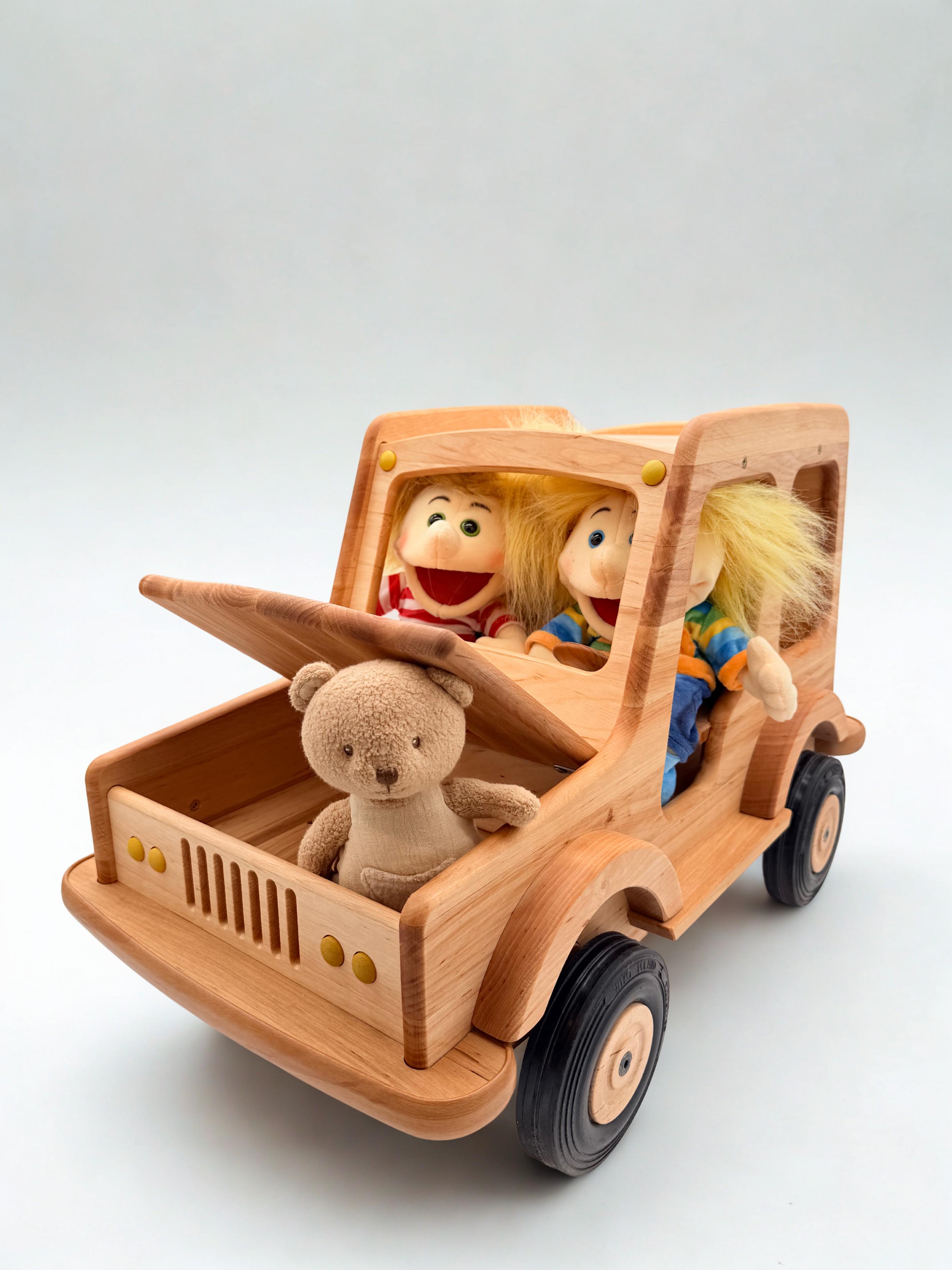 Large Wooden Off-Road Car