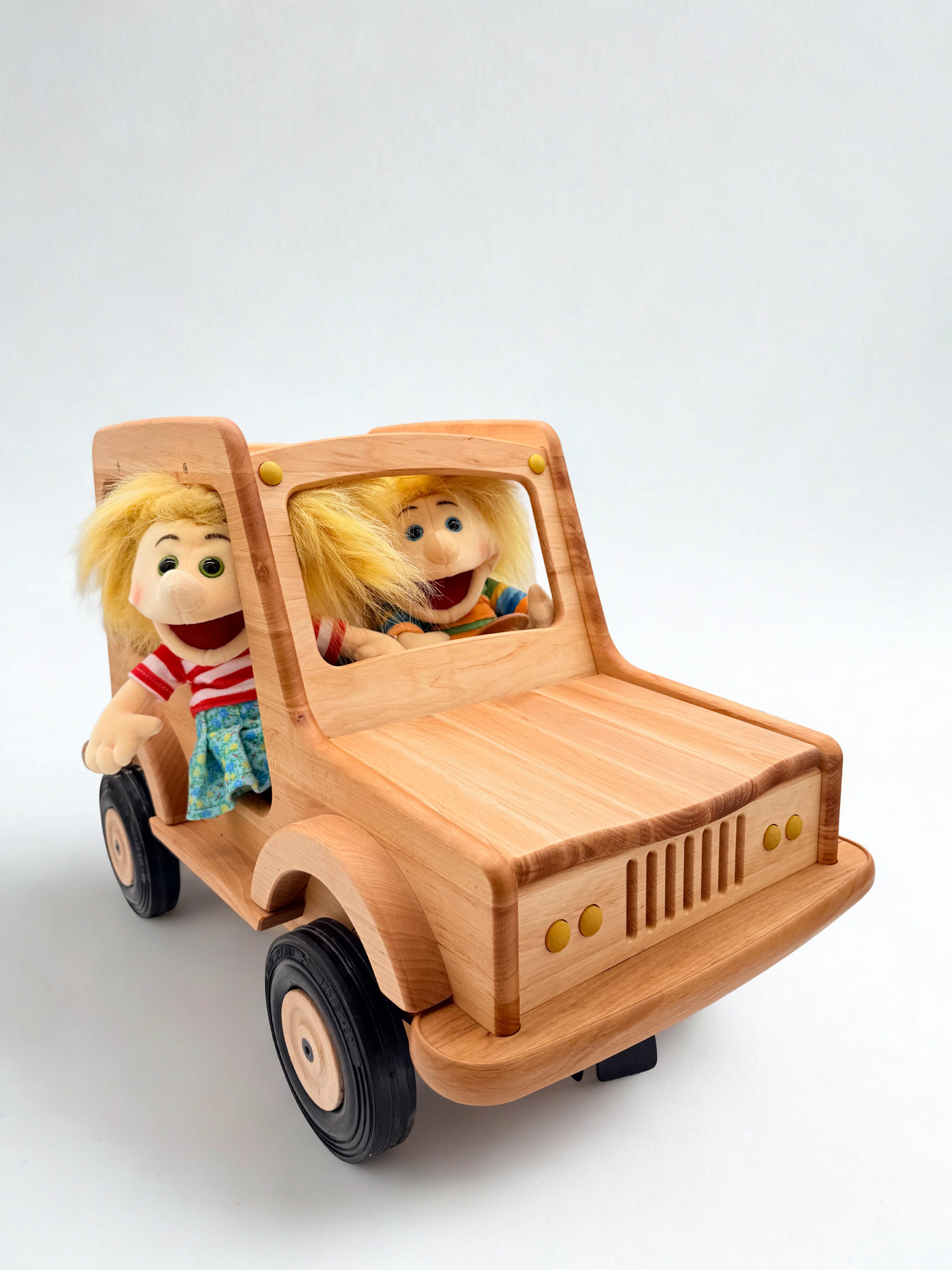 Large Wooden Off-Road Car