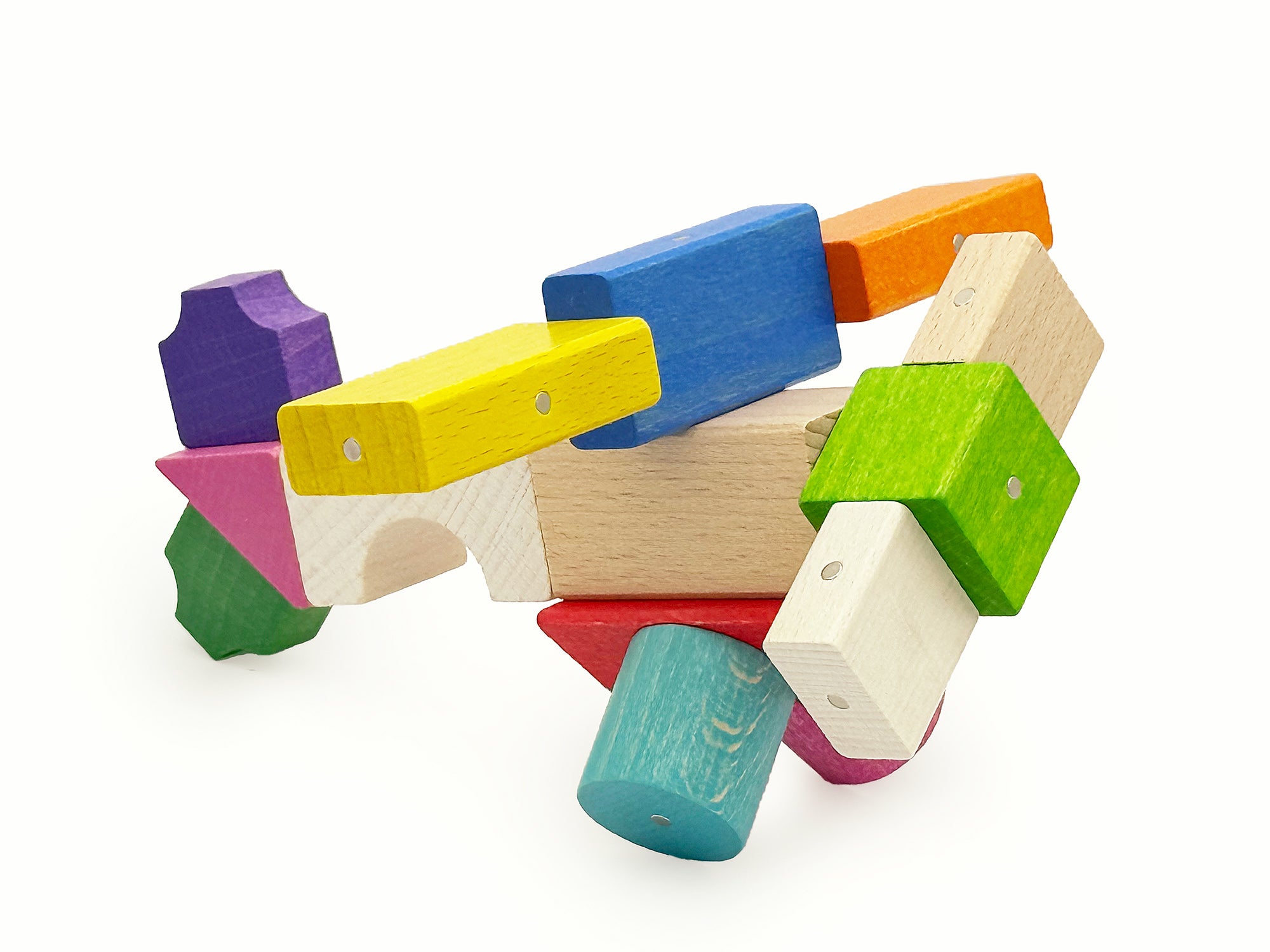 Wooden Magnetic Blocks - Basic - 50 pieces