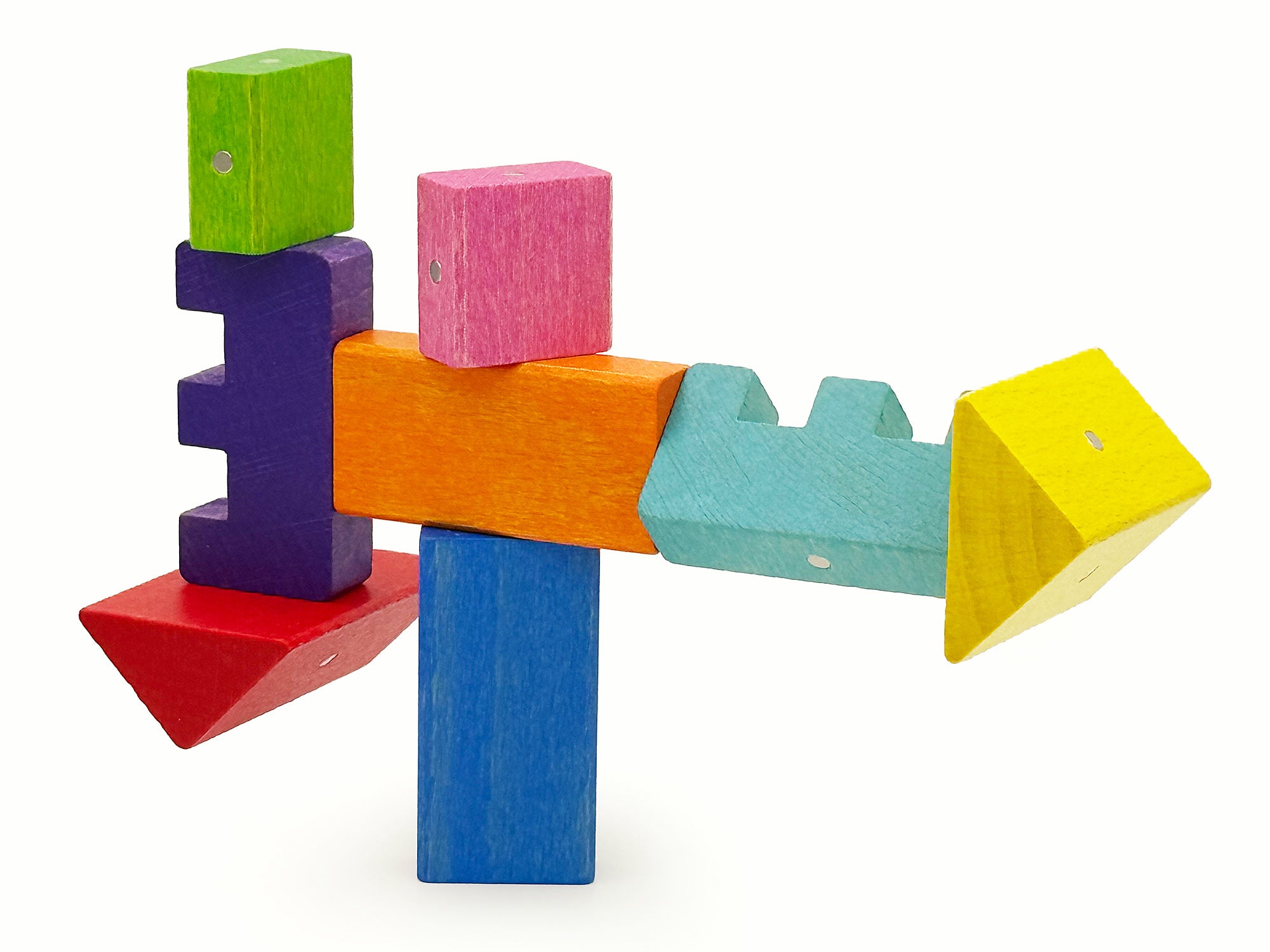 Wooden Magnetic Blocks - Basic - 50 pieces