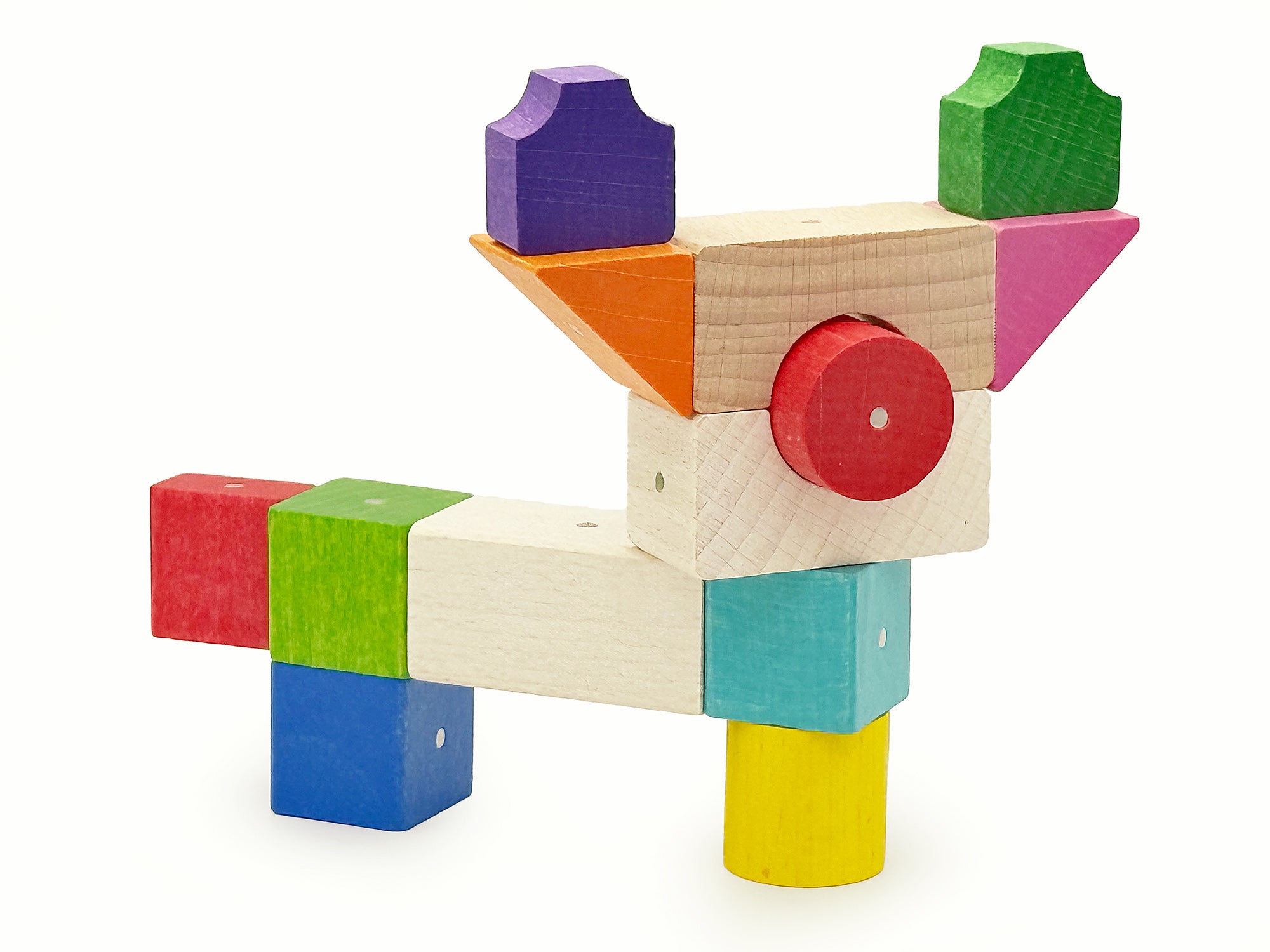 Wooden Magnetic Blocks - Basic - 50 pieces