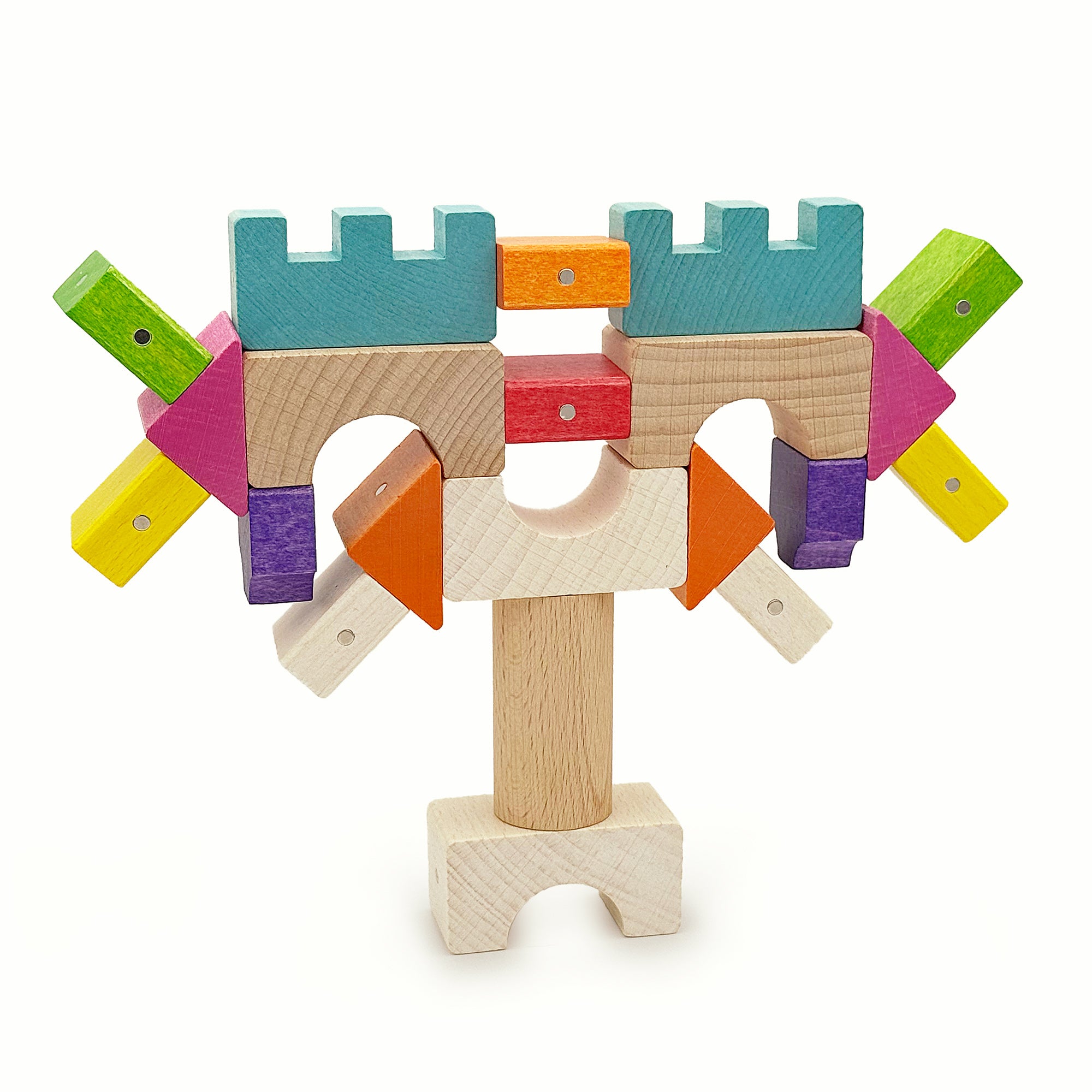 Wooden Magnetic Blocks - Giga - 300 pieces