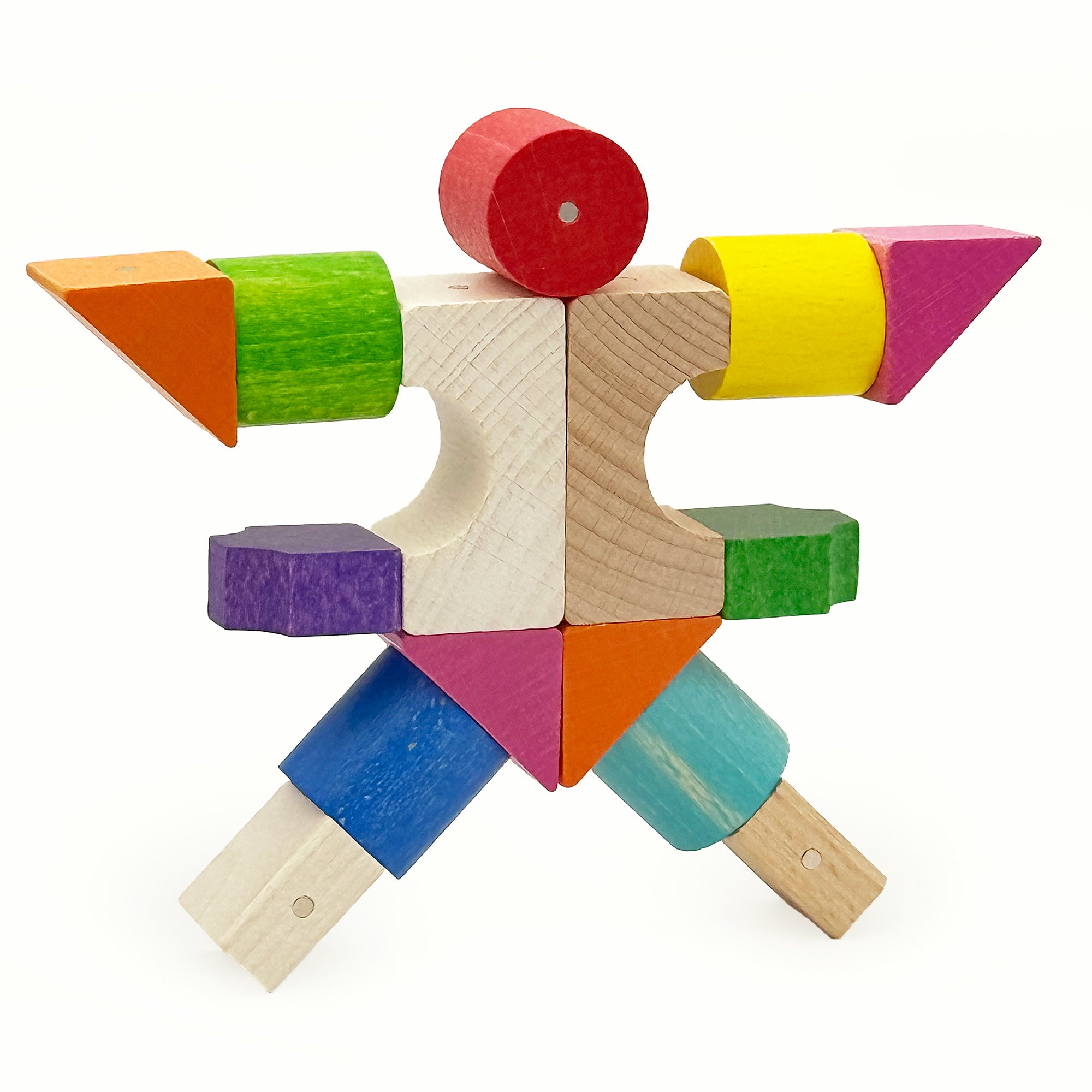Wooden Magnetic Blocks - Mega - 100 pieces