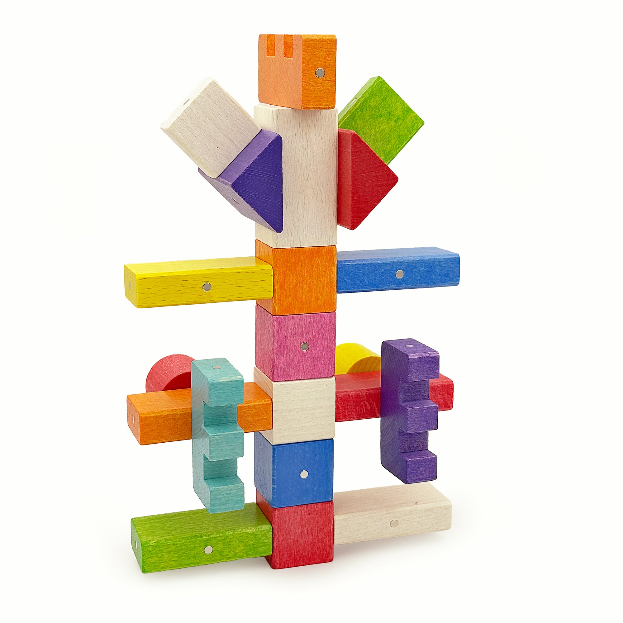 Wooden Magnetic Blocks - Mega - 100 pieces