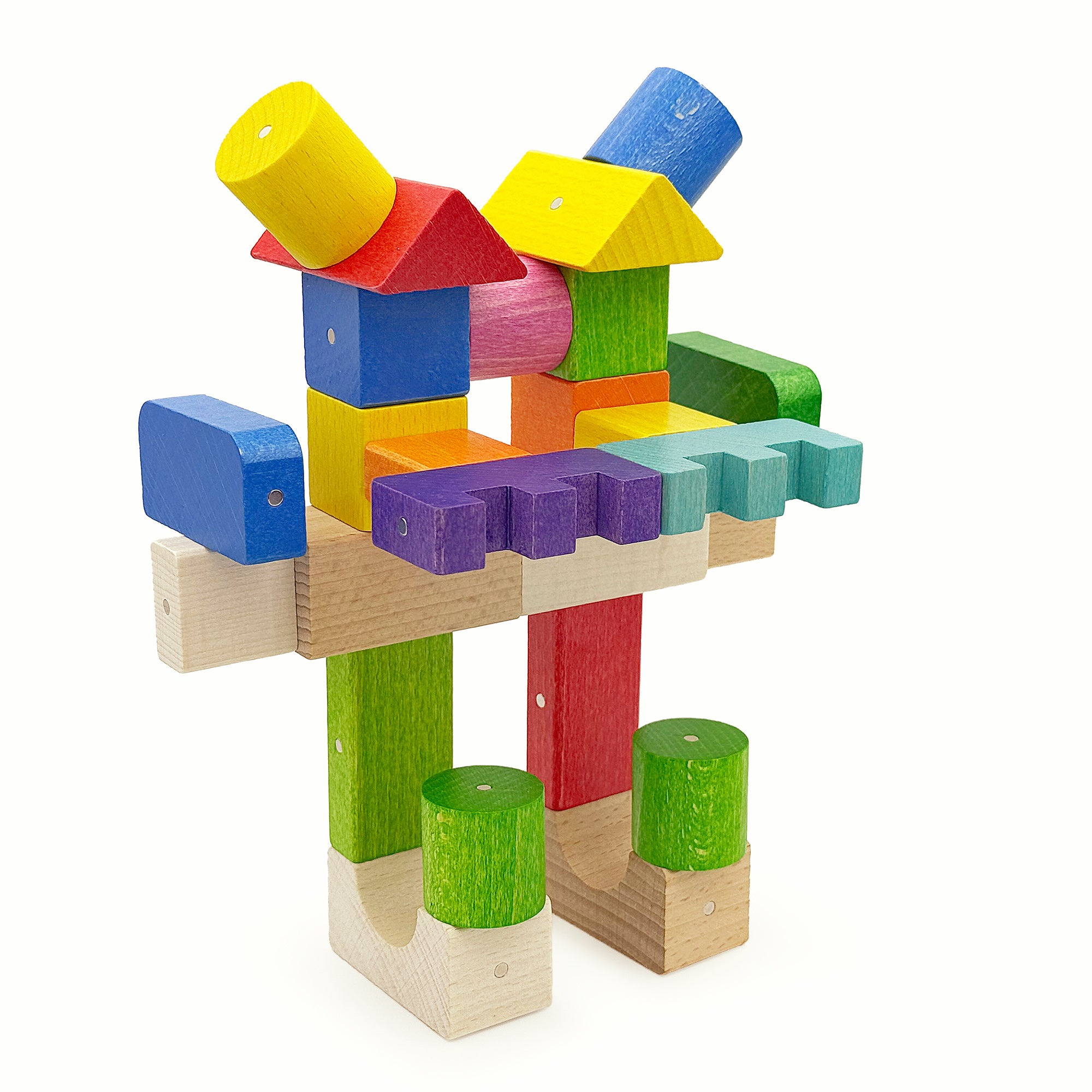 Wooden Magnetic Blocks - Mega - 100 pieces