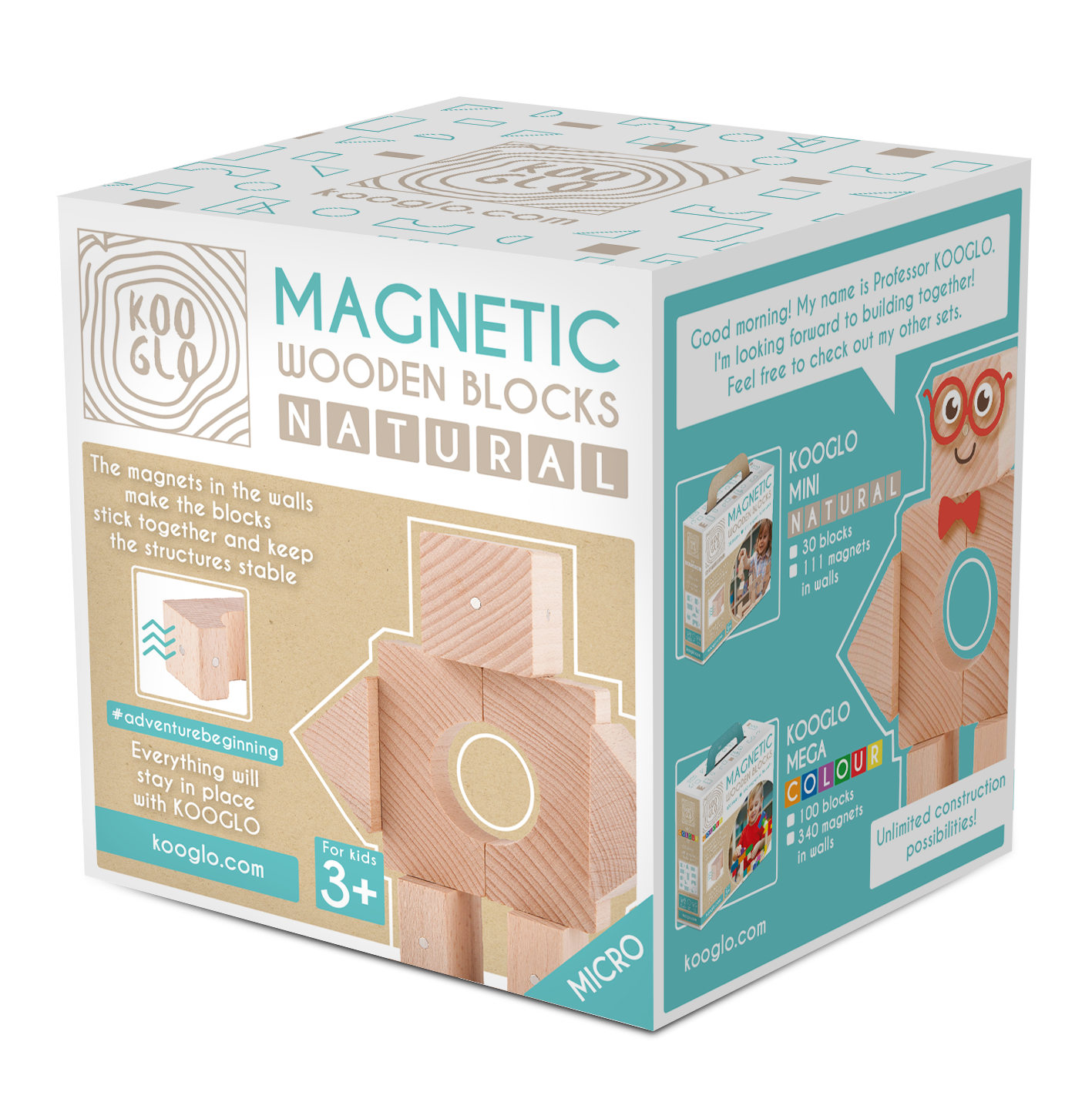 Wooden Magnetic Blocks - Professor - 7 pieces