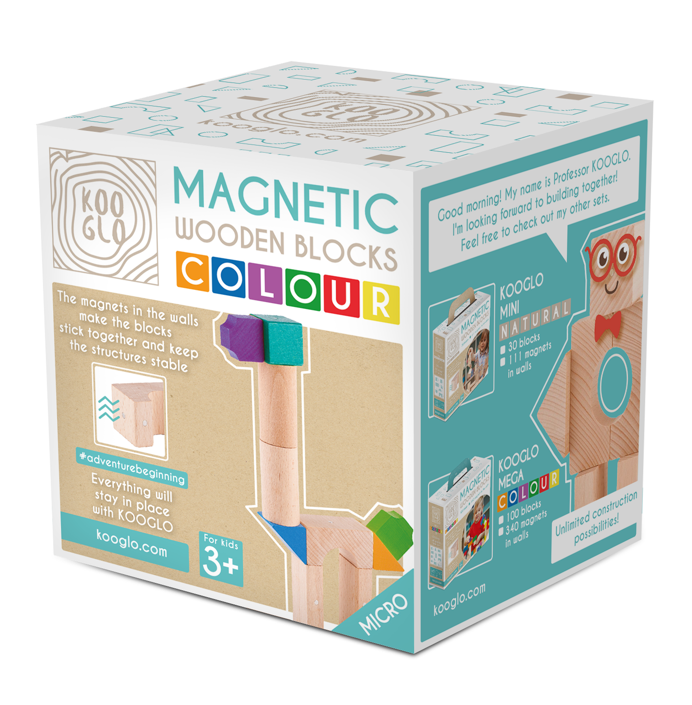 Wooden Magnetic Blocks - Giraffe - 10 pieces