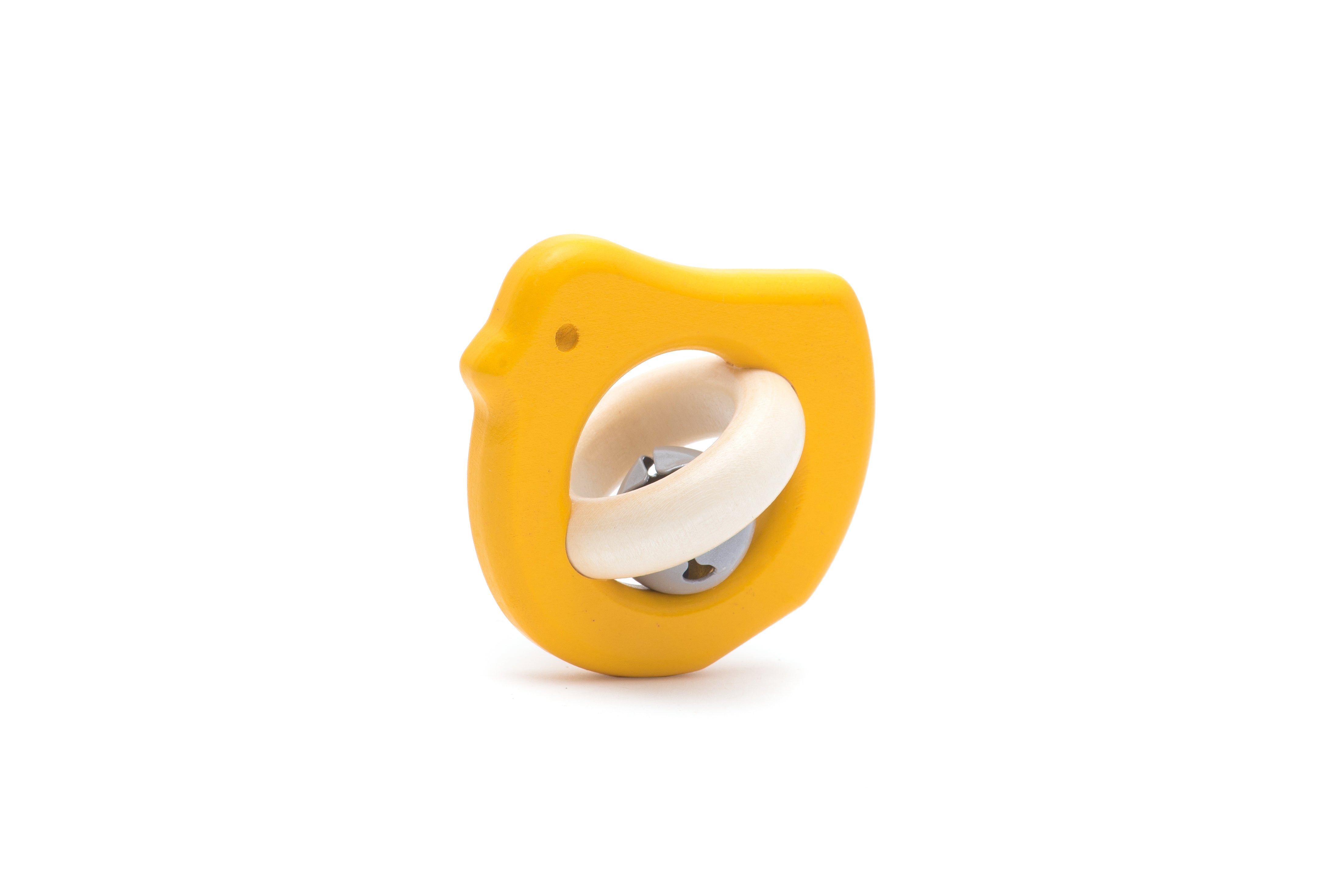 Wooden Rattle & Teether - Bird with Bell