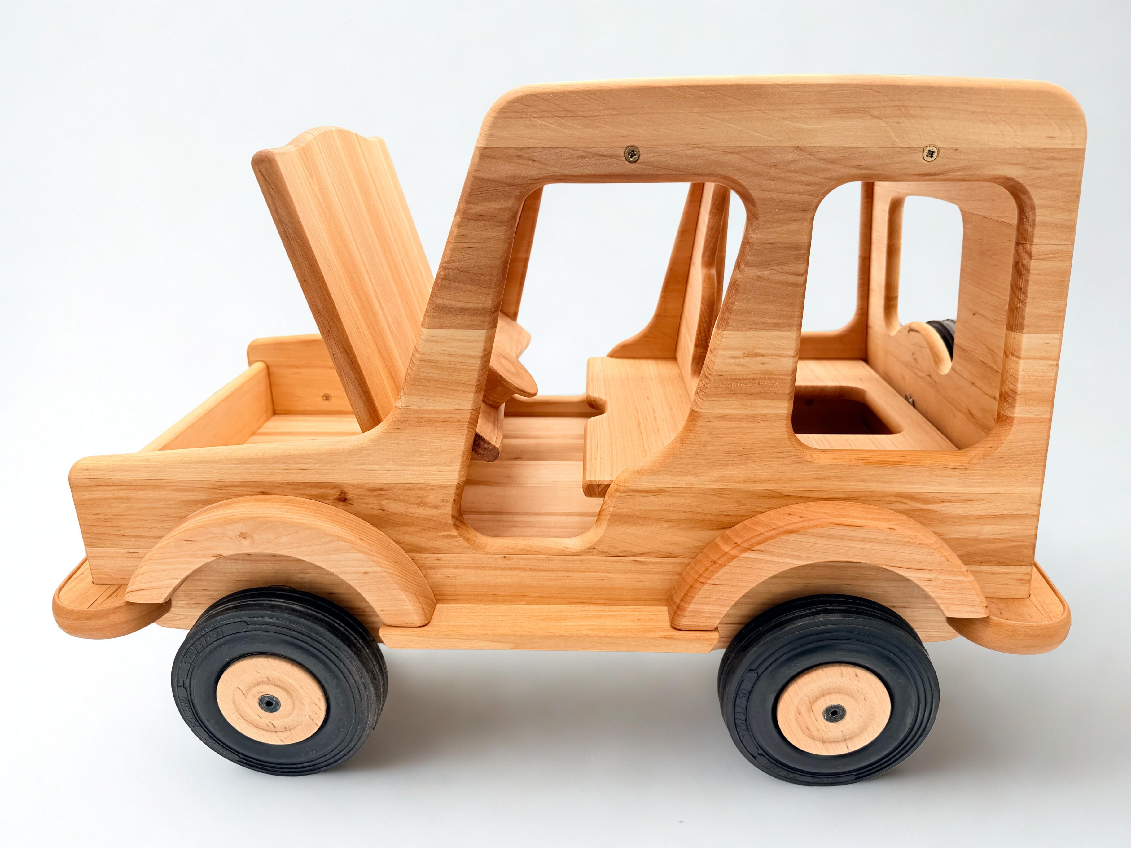 Large Wooden Off-Road Car