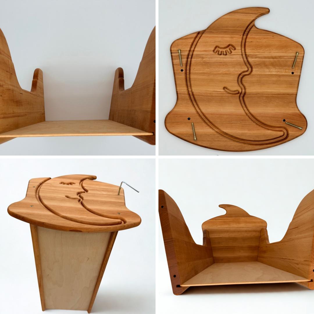 Wooden Cradle with Bedding