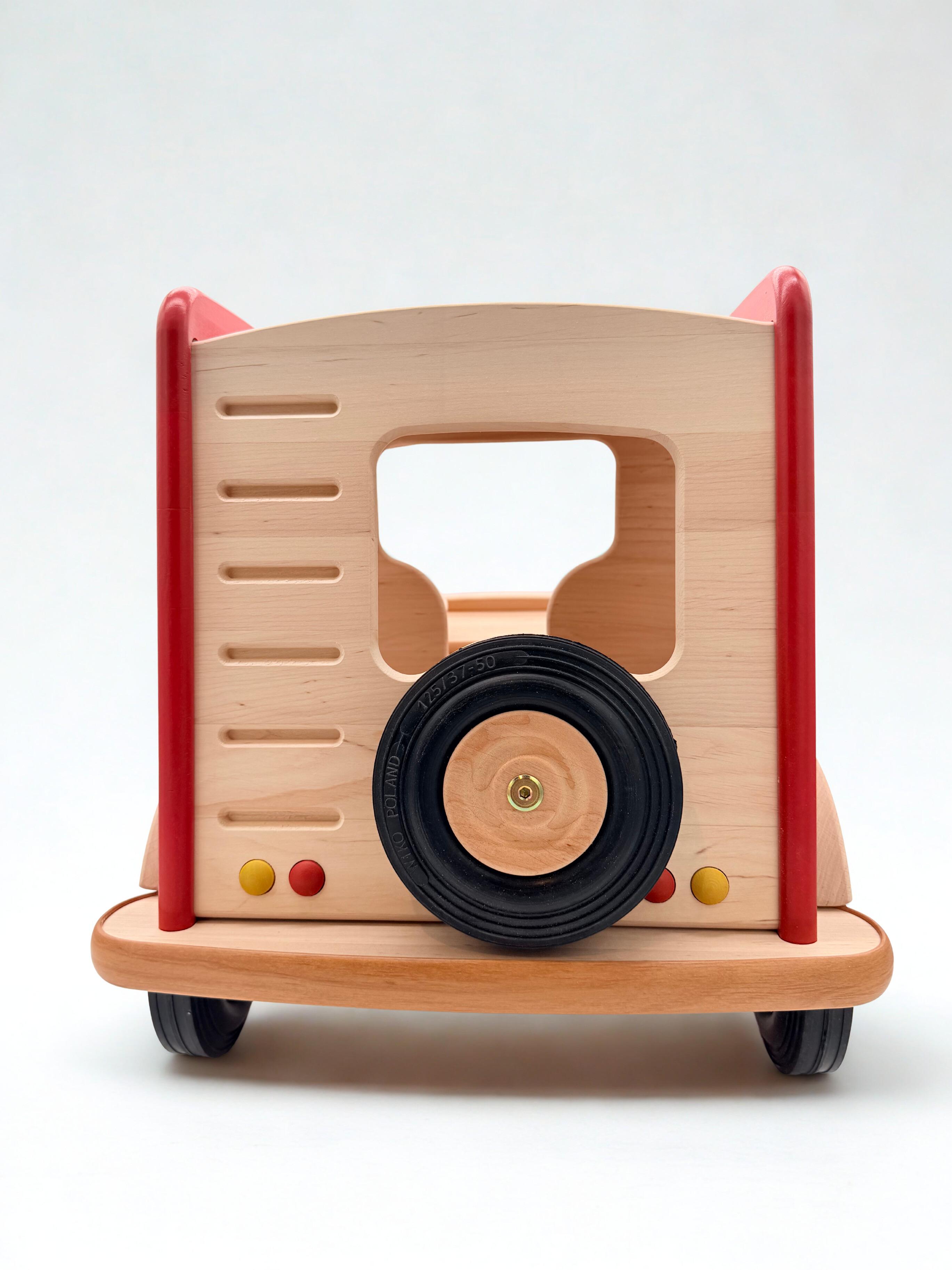 Large Wooden Off-Road Car - Red