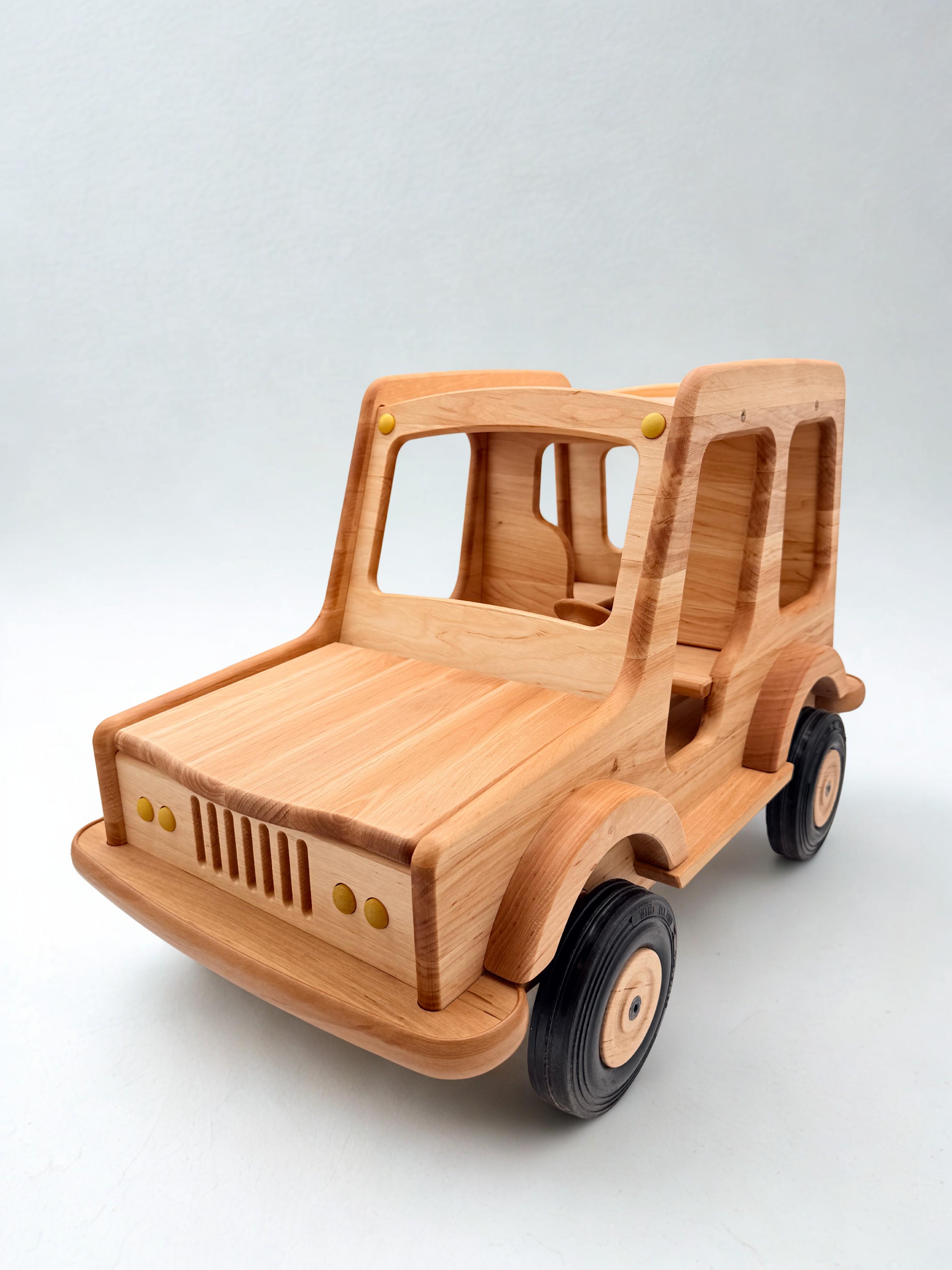 Large Wooden Off-Road Car