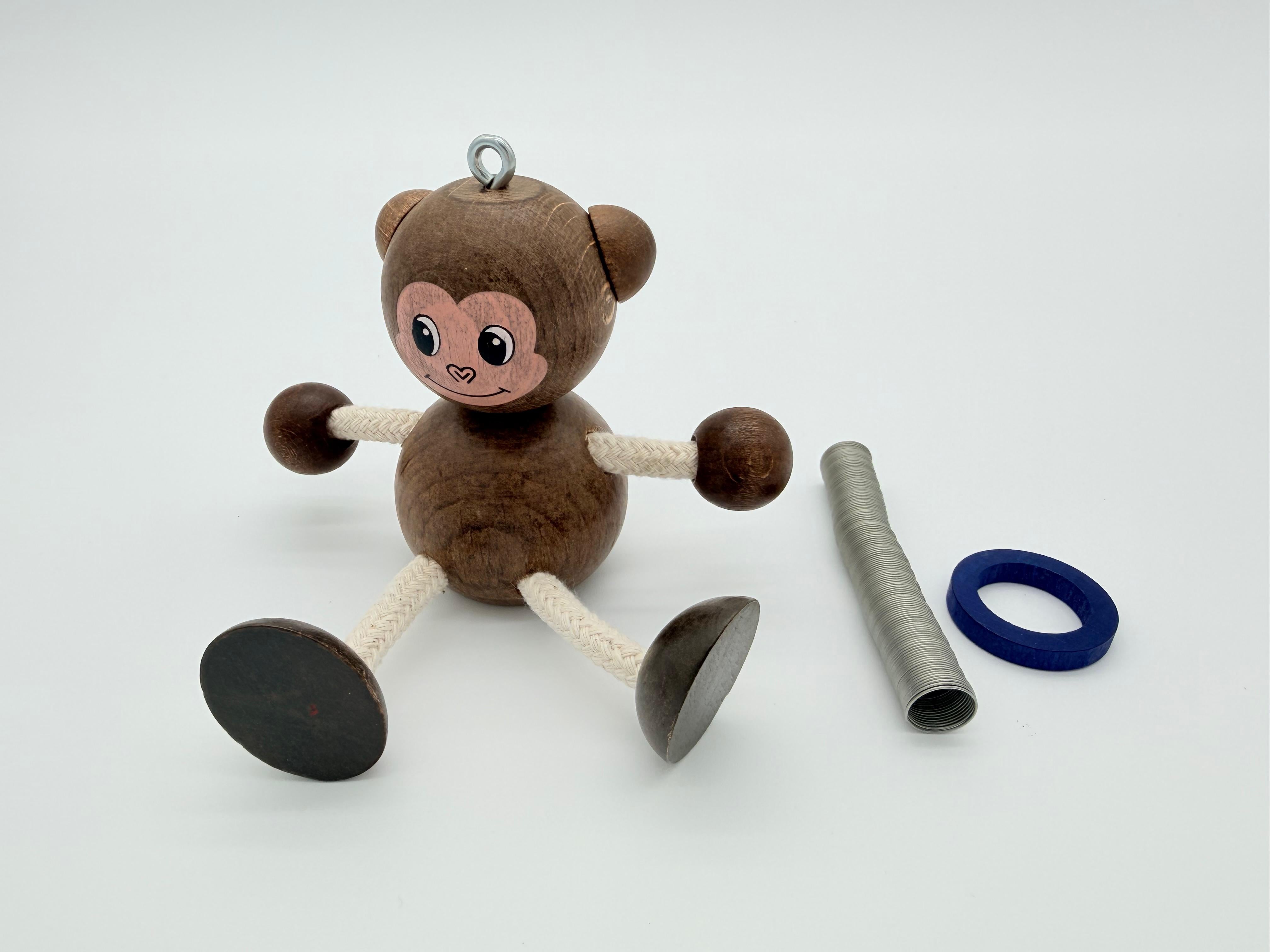 Wooden Swinging Figure - Monkey