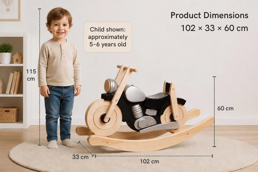 XXL Rocking Motorbike - Black