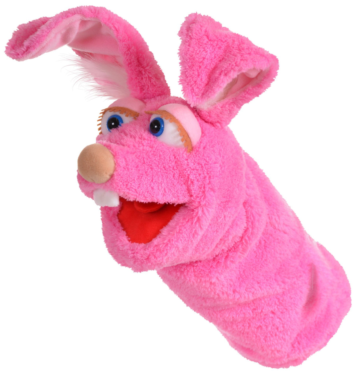 Hand Puppet - Mampfine the pink rabbit - 40cm