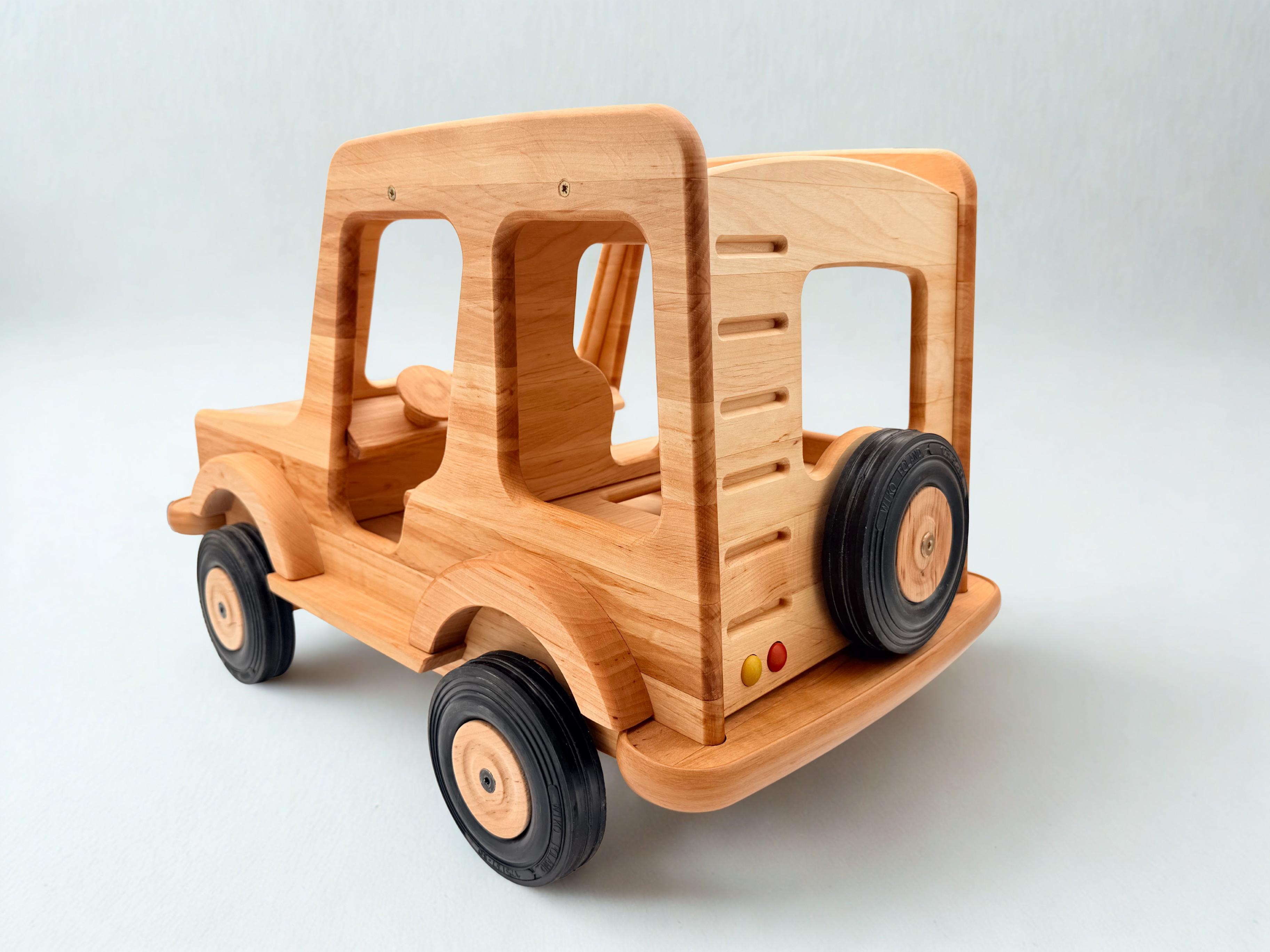 Large Wooden Off-Road Car