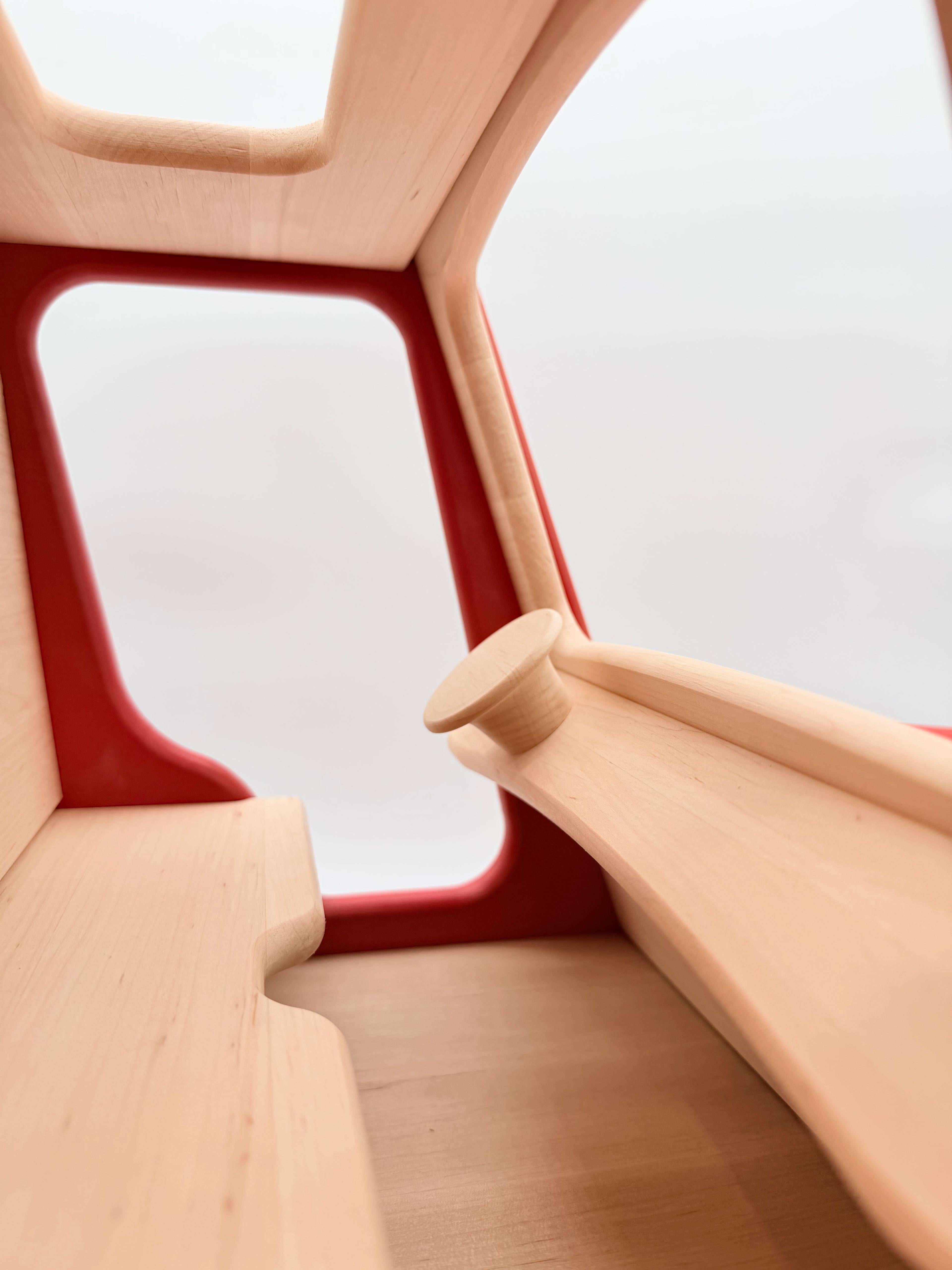 Large Wooden Off-Road Car - Red