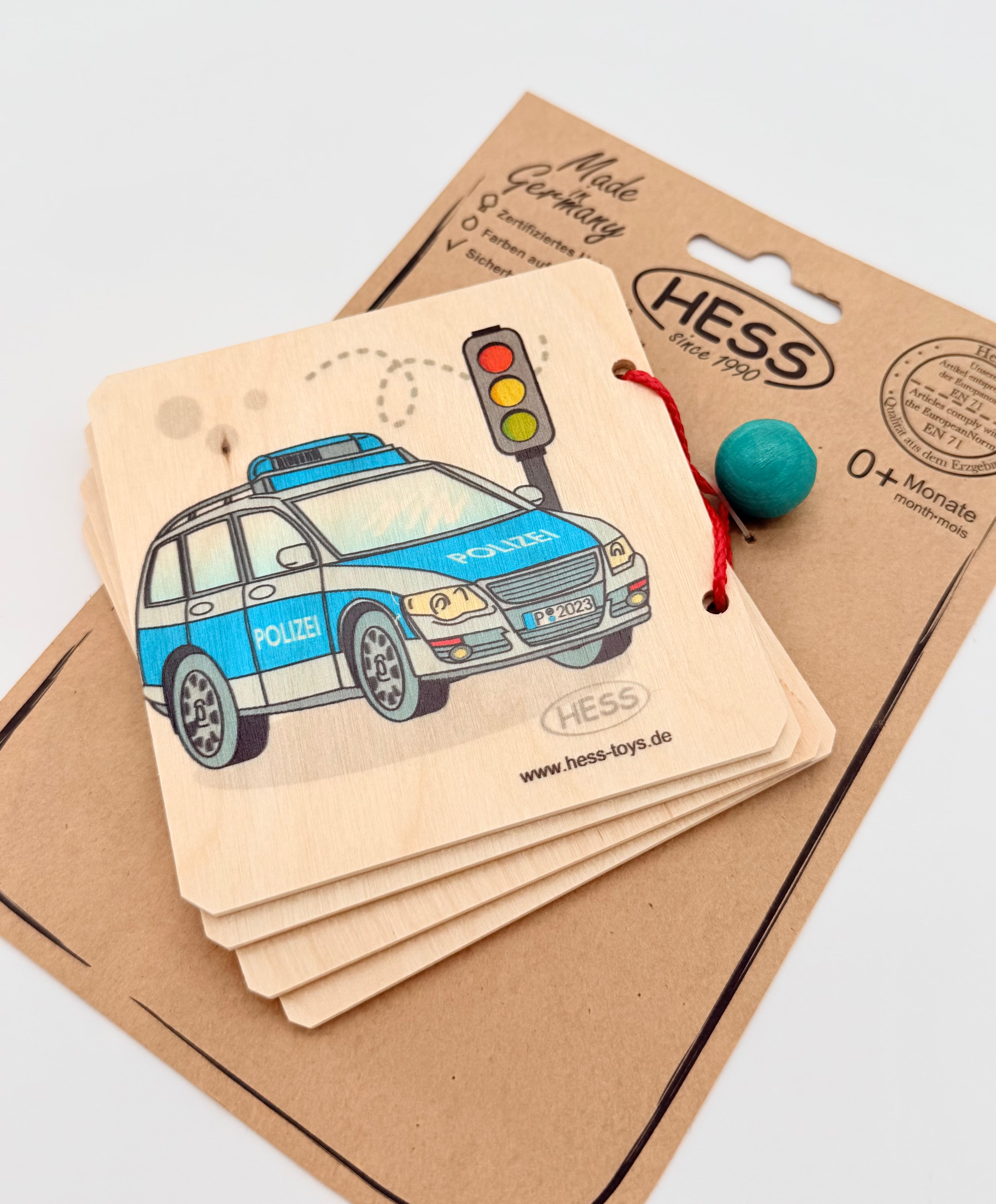 Wooden Book 9cm x 9cm - Vehicles