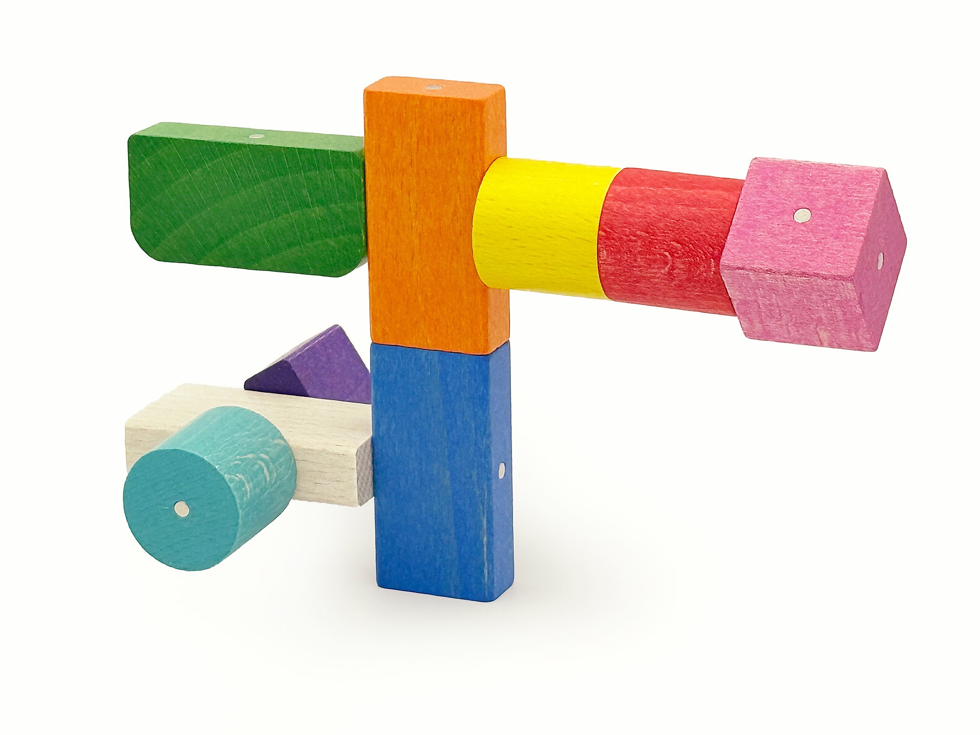 Wooden Magnetic Blocks - Basic - 50 pieces