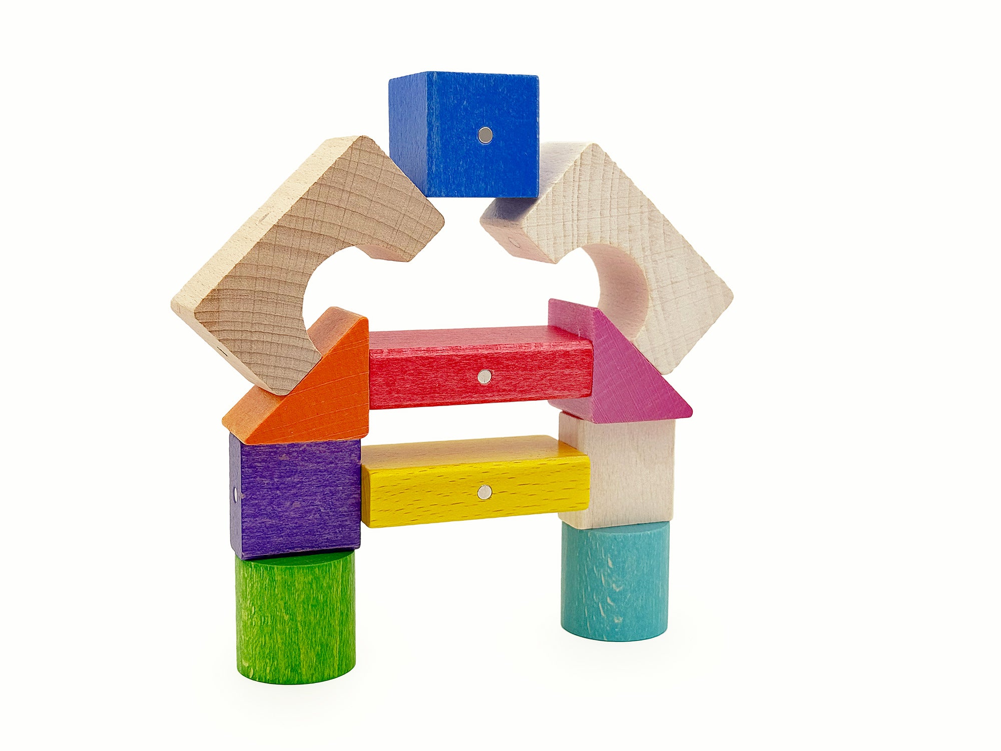 Wooden Magnetic Blocks - Mega - 100 pieces