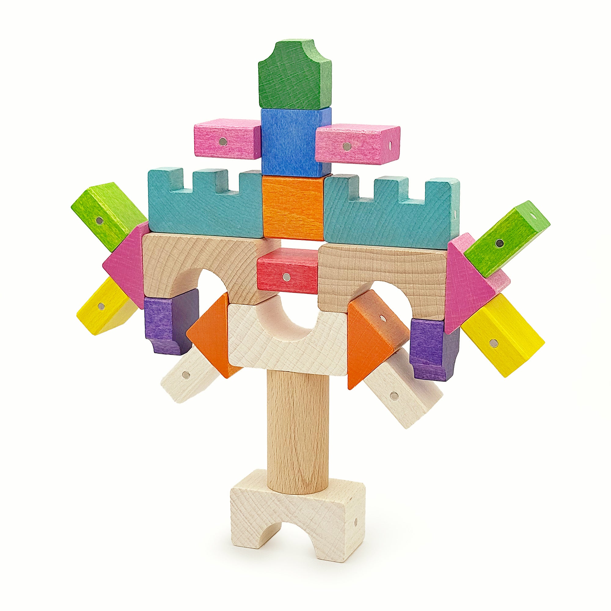 Wooden Magnetic Blocks - Mega - 100 pieces