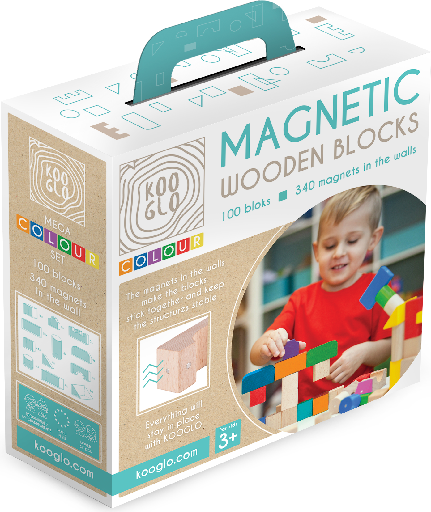 Wooden Magnetic Blocks - Mega - 100 pieces